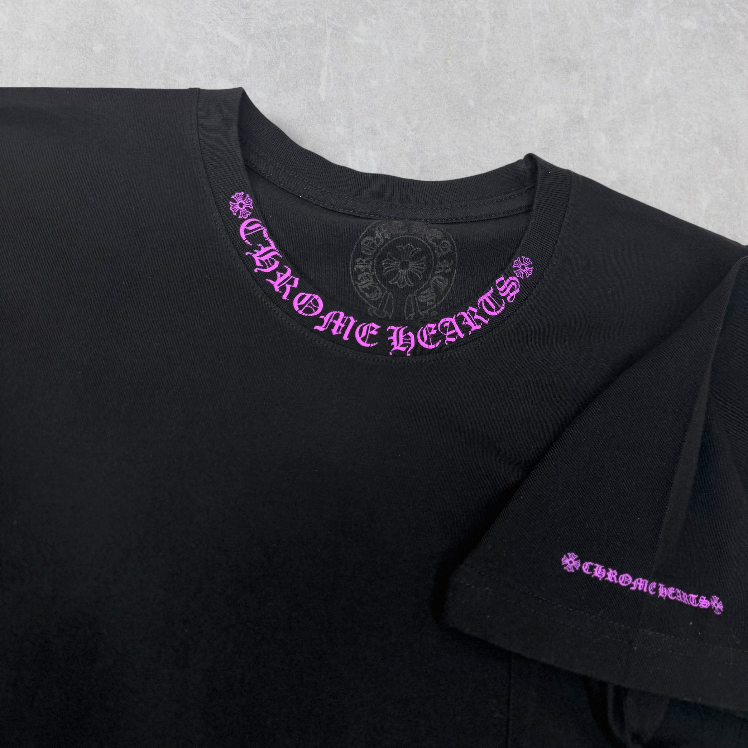 Chrome Hearts Purple Neck Logo Tee XL