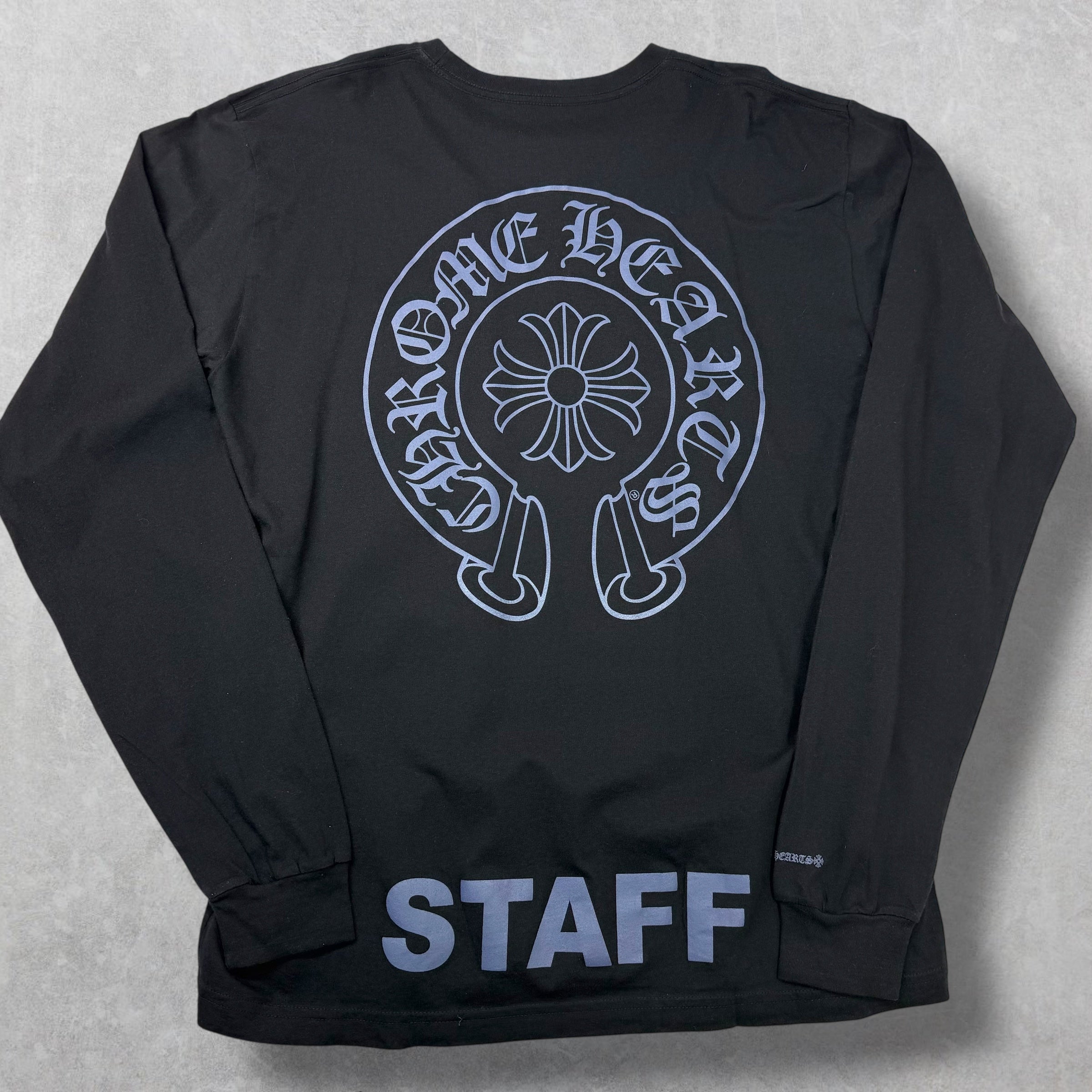 Chrome Hearts Horseshoe Logo Indigo Staff L/S XL