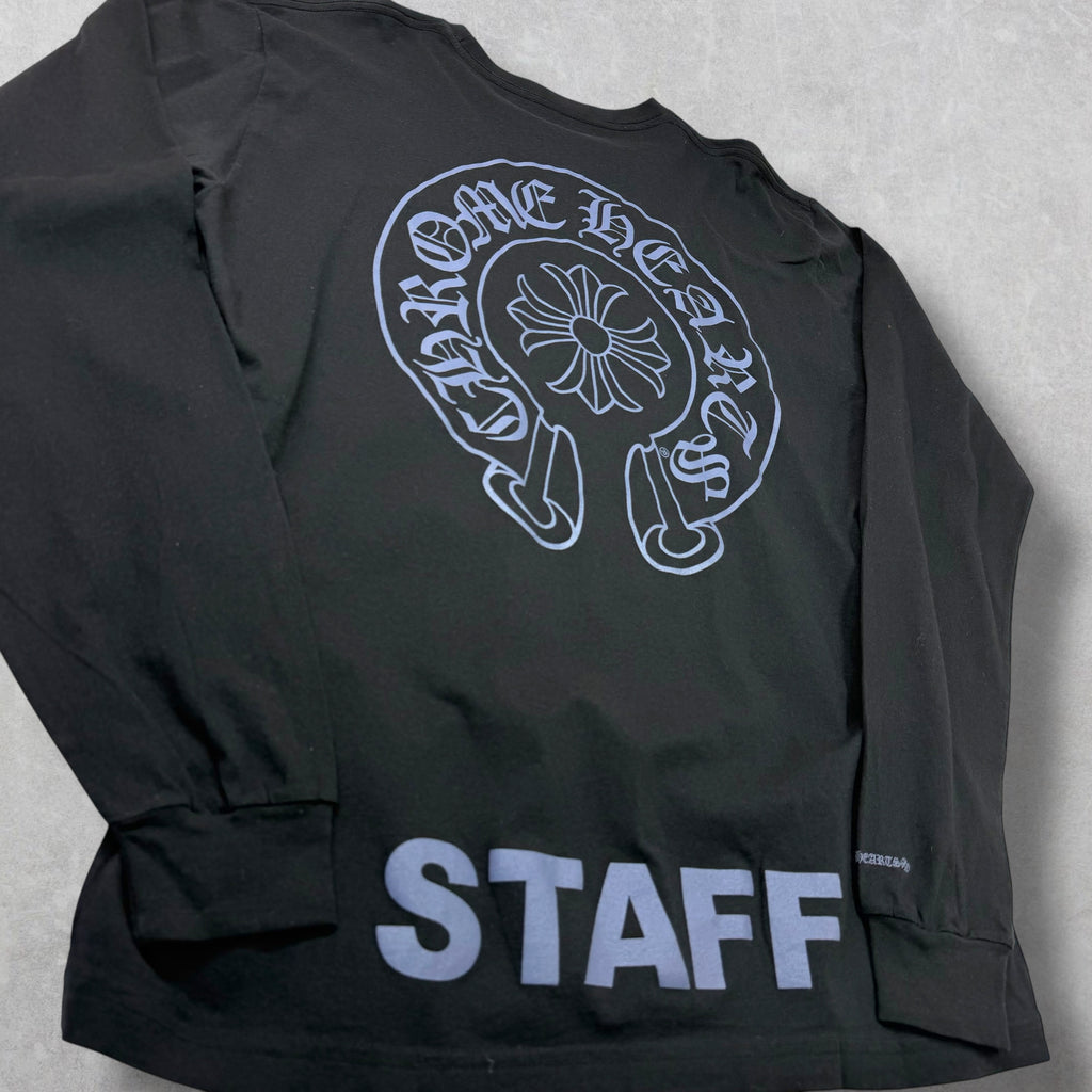 Chrome Hearts Horseshoe Logo Indigo Staff L/S XL