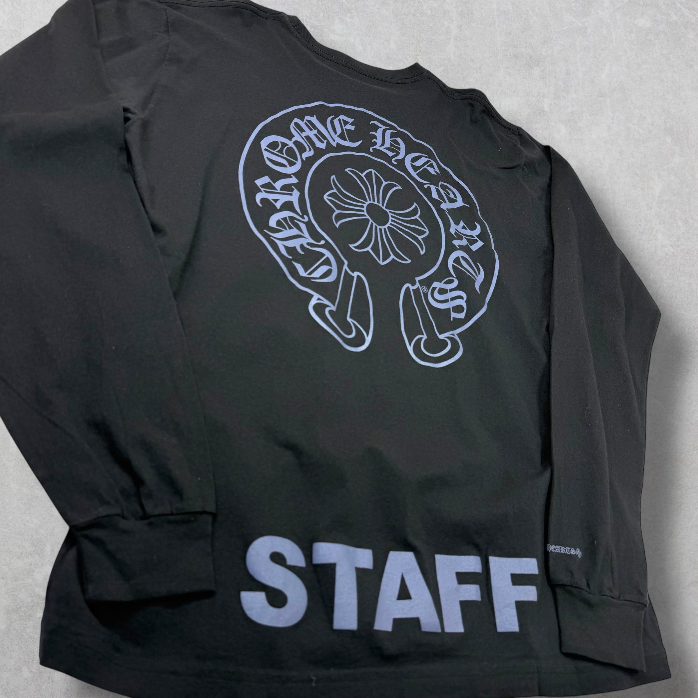 Chrome Hearts Horseshoe Logo Indigo Staff L/S XL