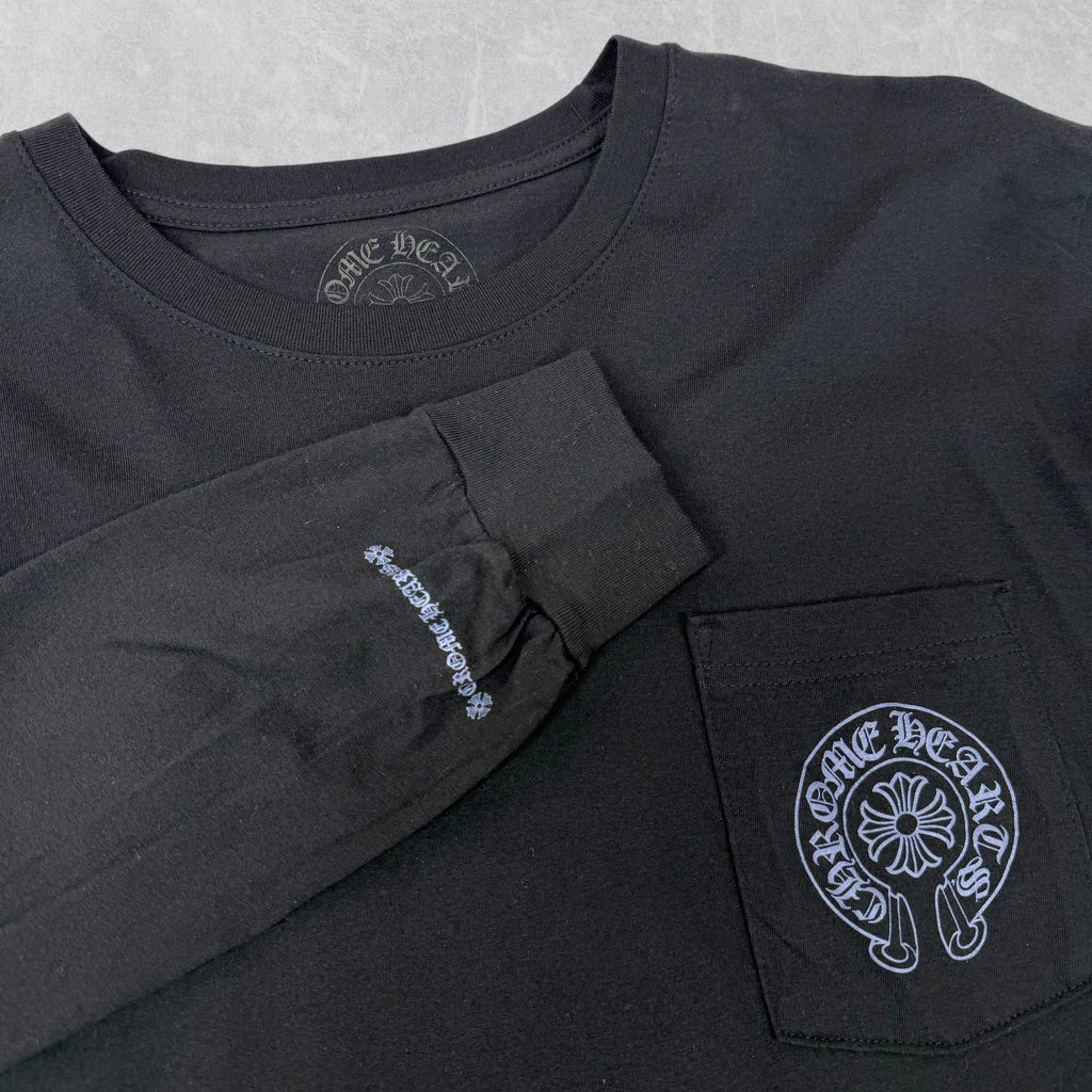 Chrome Hearts Horseshoe Logo Indigo Staff L/S XL