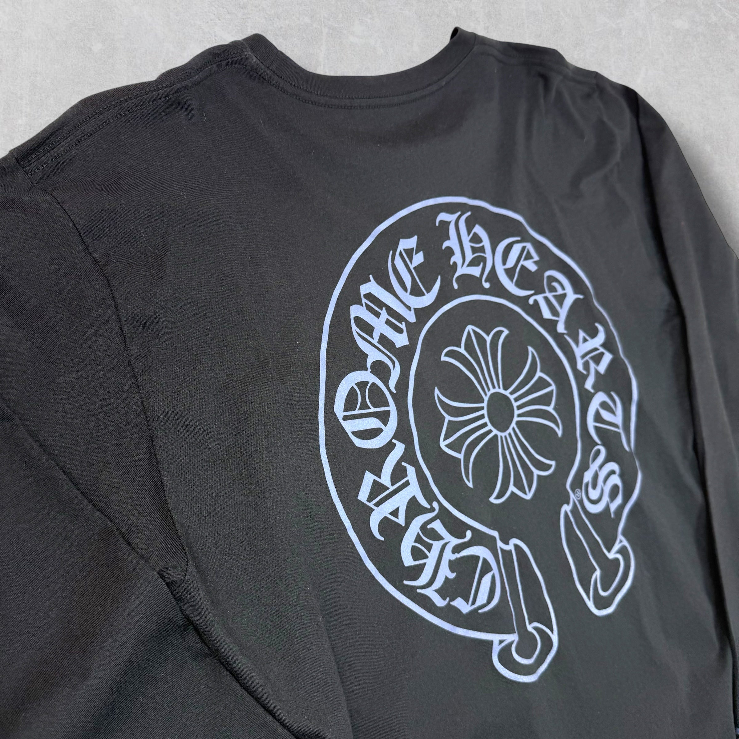 Chrome Hearts Horseshoe Logo Indigo Staff L/S XL