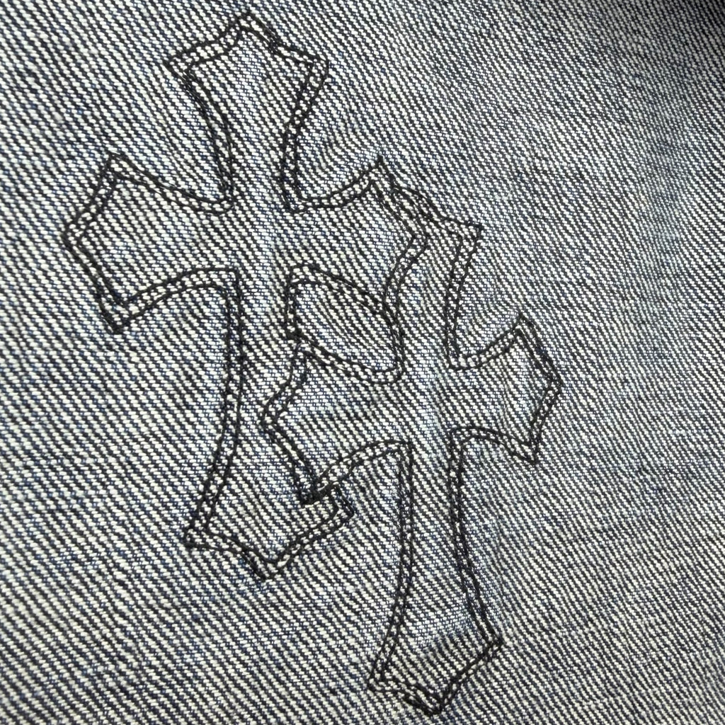 Chrome Hearts Denim Cross Patch Shirt XL