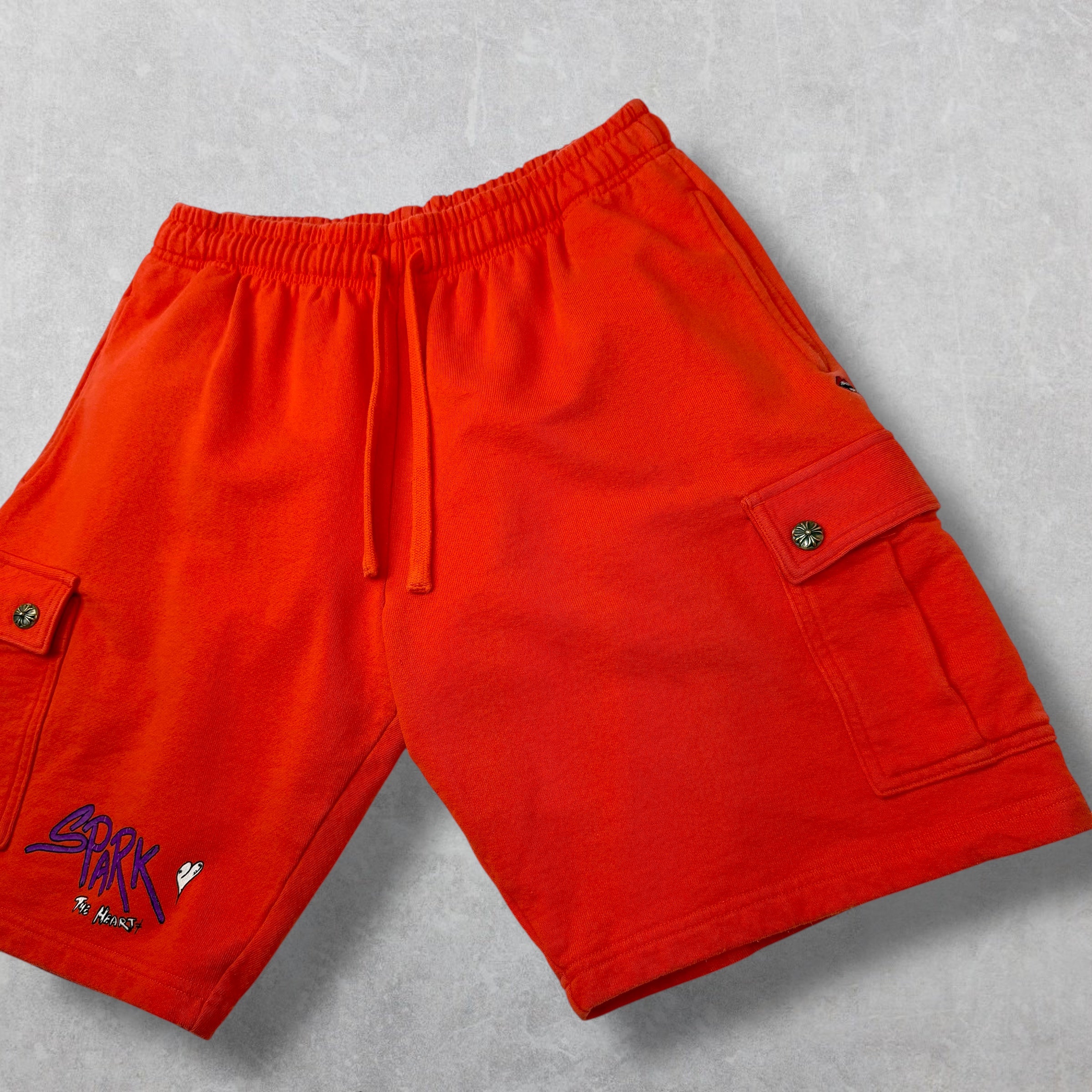 Chrome Hearts Matty Boy Sick Hearts Cargo Sweatshorts XL