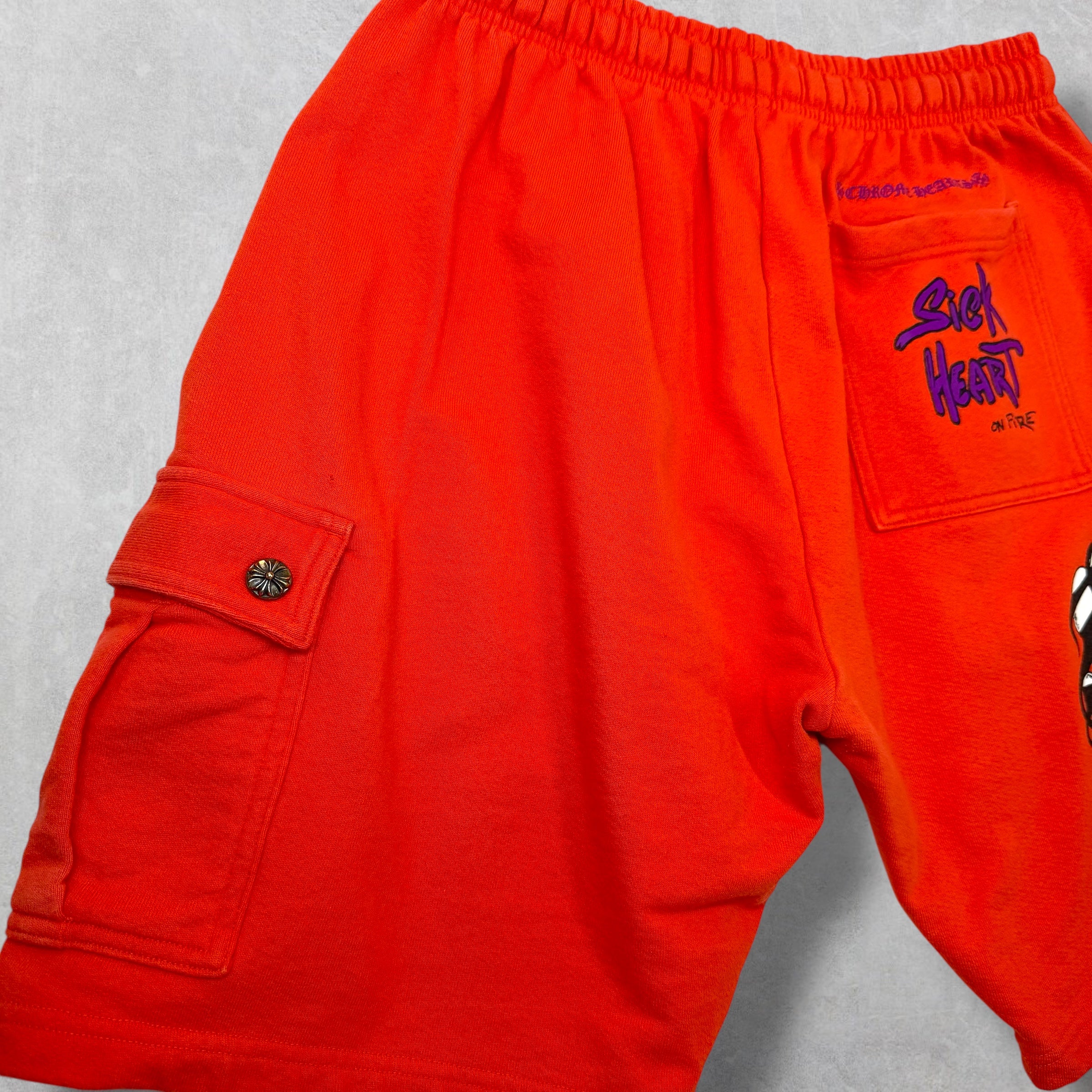 Chrome Hearts Matty Boy Sick Hearts Cargo Sweatshorts XL