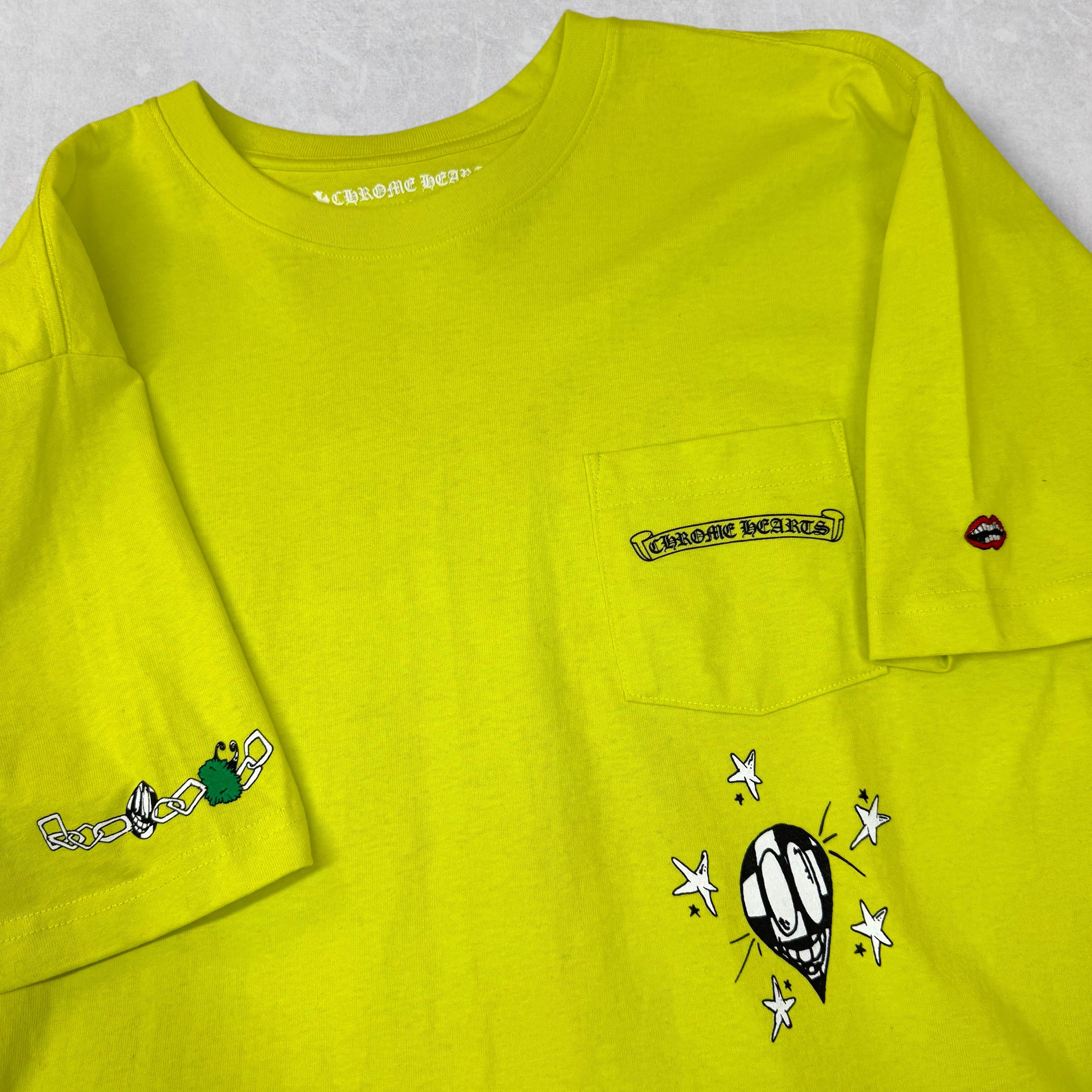 Chrome Hearts Matty Boy "Links" Neon Green Tee XXL