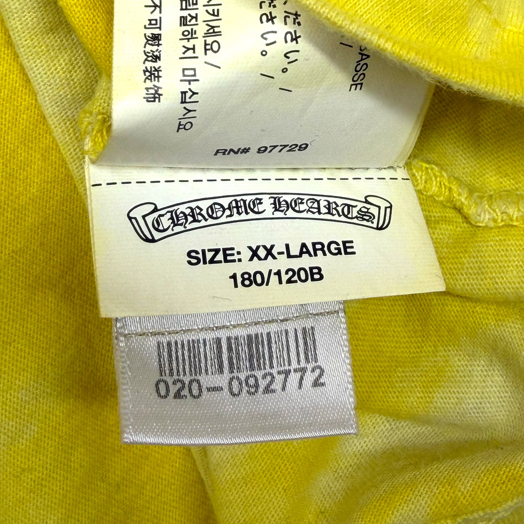Chrome Hearts Triple Cross USA Yellow Dyed Tee XXL