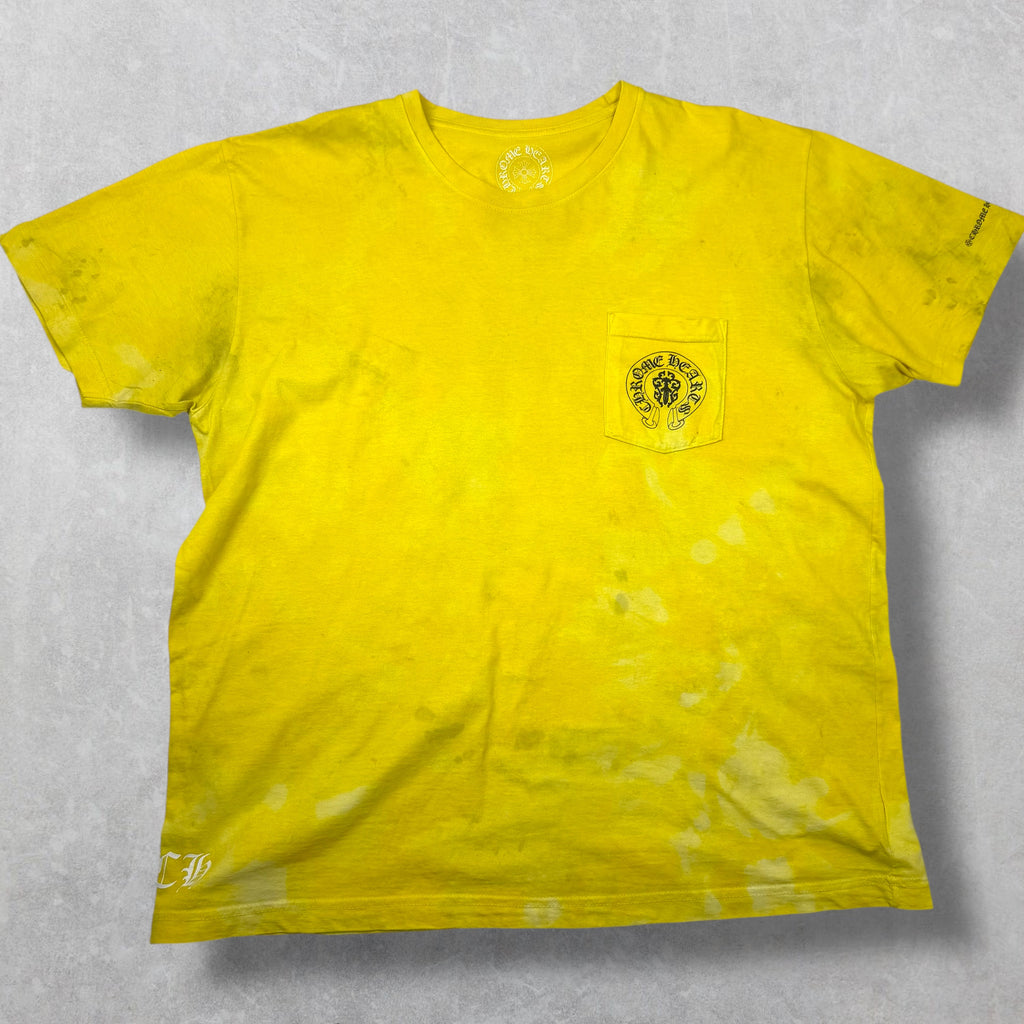 Chrome Hearts Triple Cross USA Yellow Dyed Tee XXL