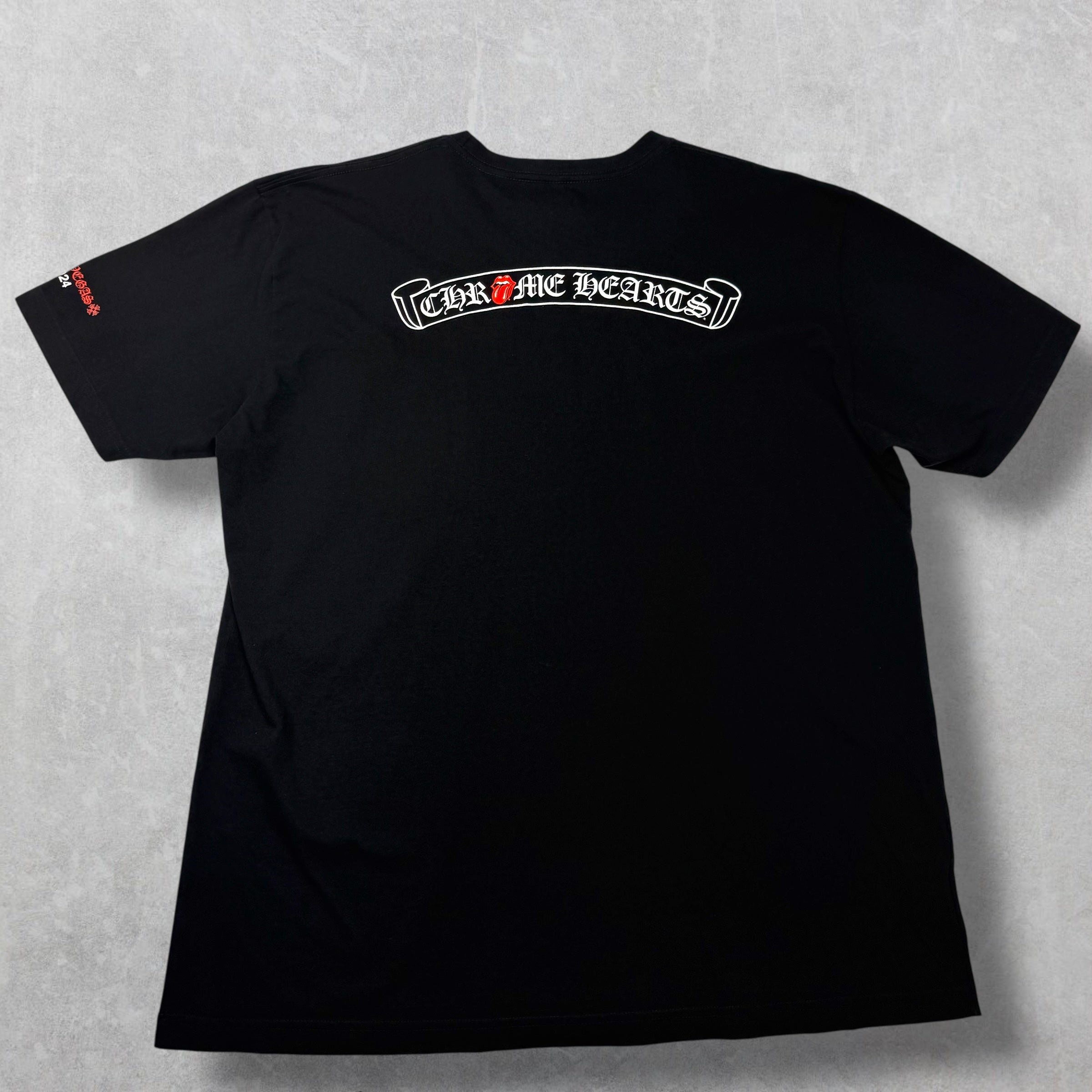 Chrome Hearts Rolling Stones Neck Logo Tee XXL