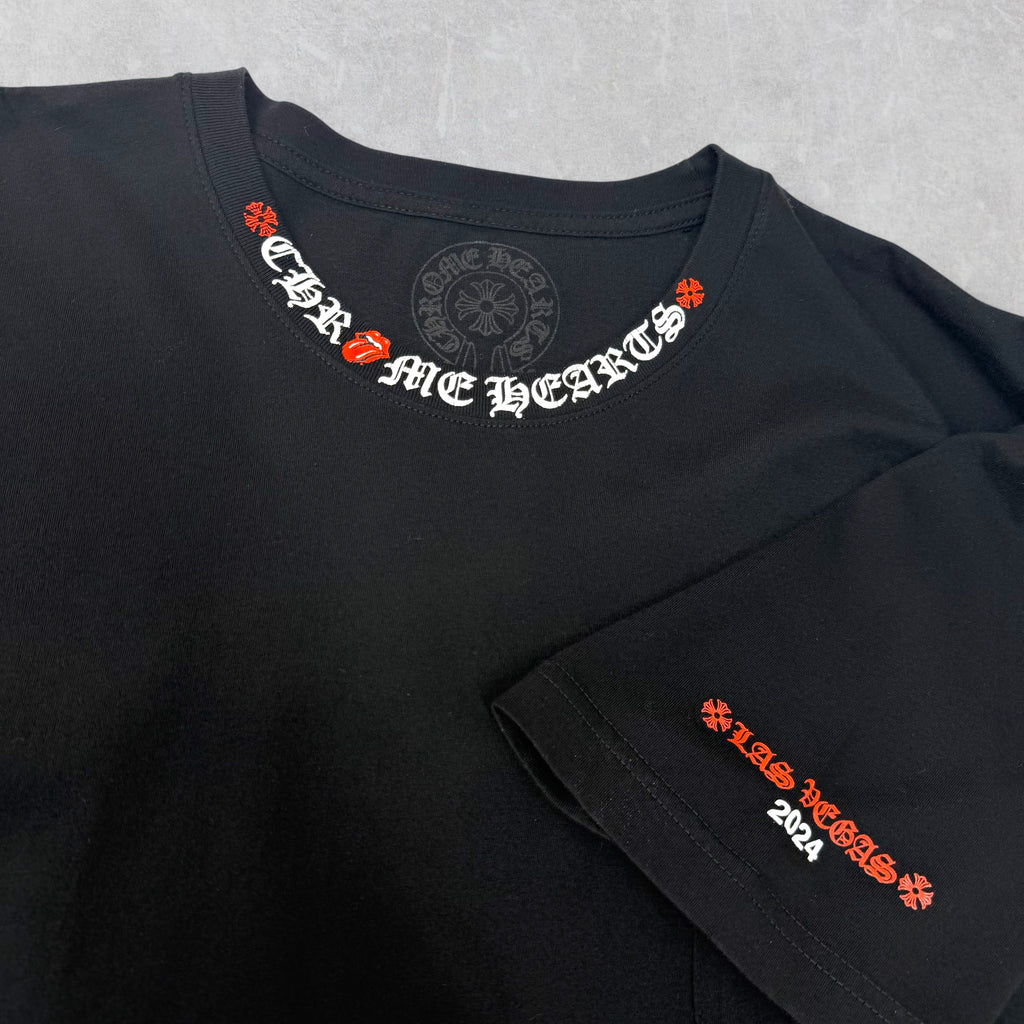 Chrome Hearts Rolling Stones Neck Logo Tee XXL