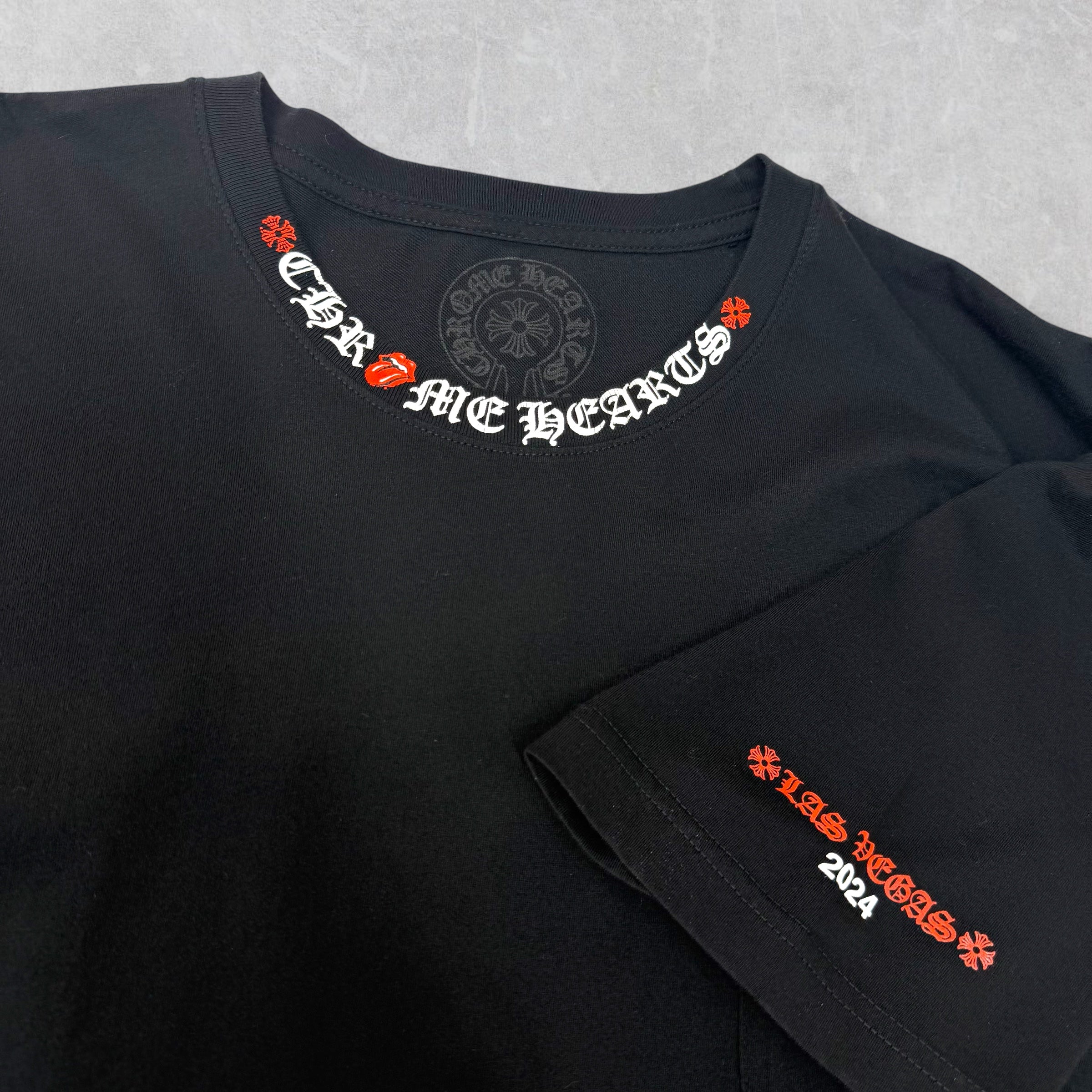 Chrome Hearts Rolling Stones Neck Logo Tee XXL