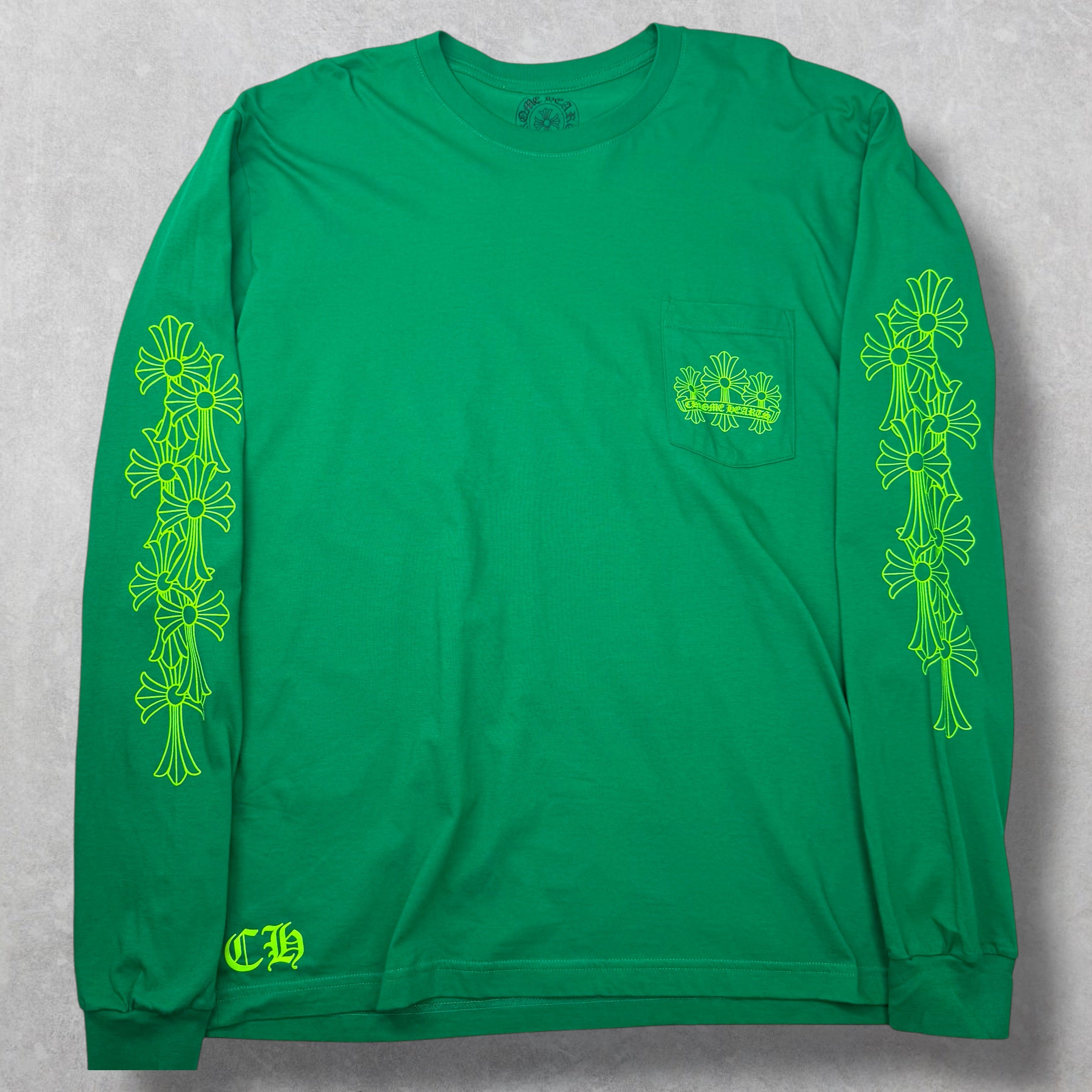 Chrome Hearts Green Cemetery Cross L/S XXL