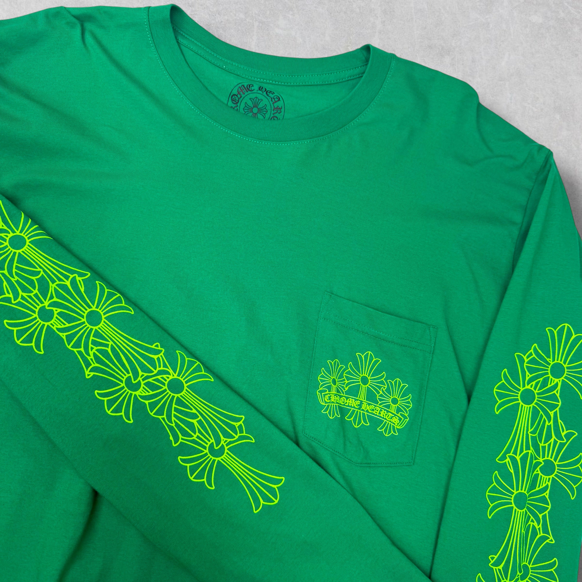 Chrome Hearts Green Cemetery Cross L/S XXL