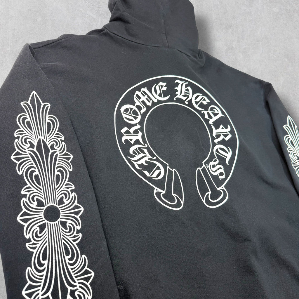 Chrome Hearts Horseshoe Floral Sleeve Zip Up XXL