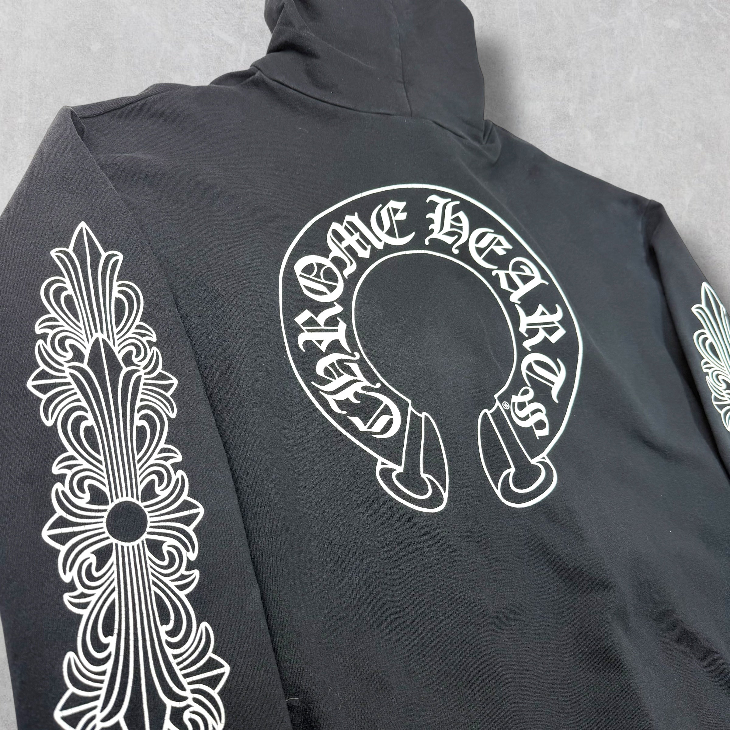 Chrome Hearts Horseshoe Floral Sleeve Zip Up XXL