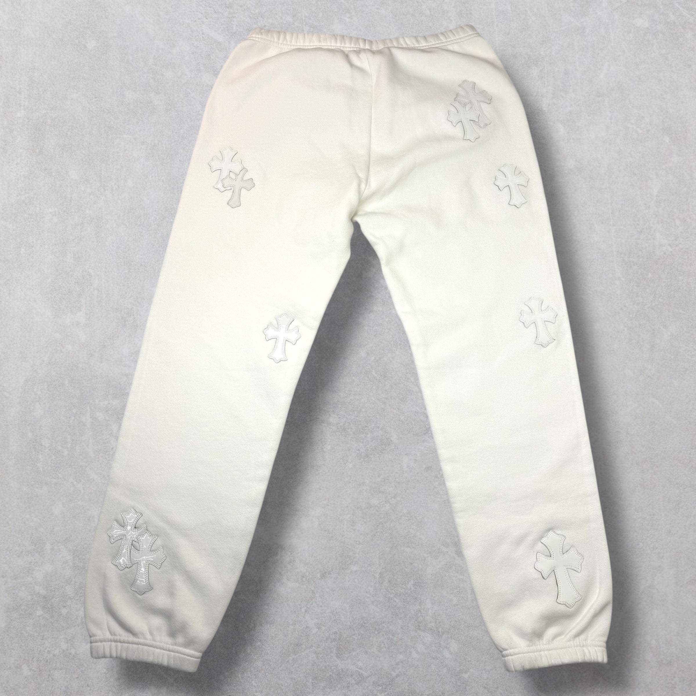 Chrome Hearts Patent/Pony Hair Cross Patch Sweats M