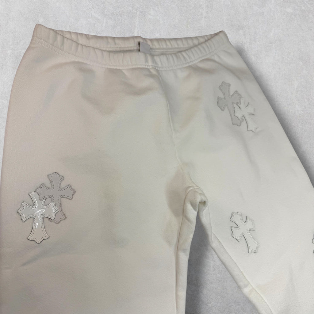 Chrome Hearts Patent/Pony Hair Cross Patch Sweats M