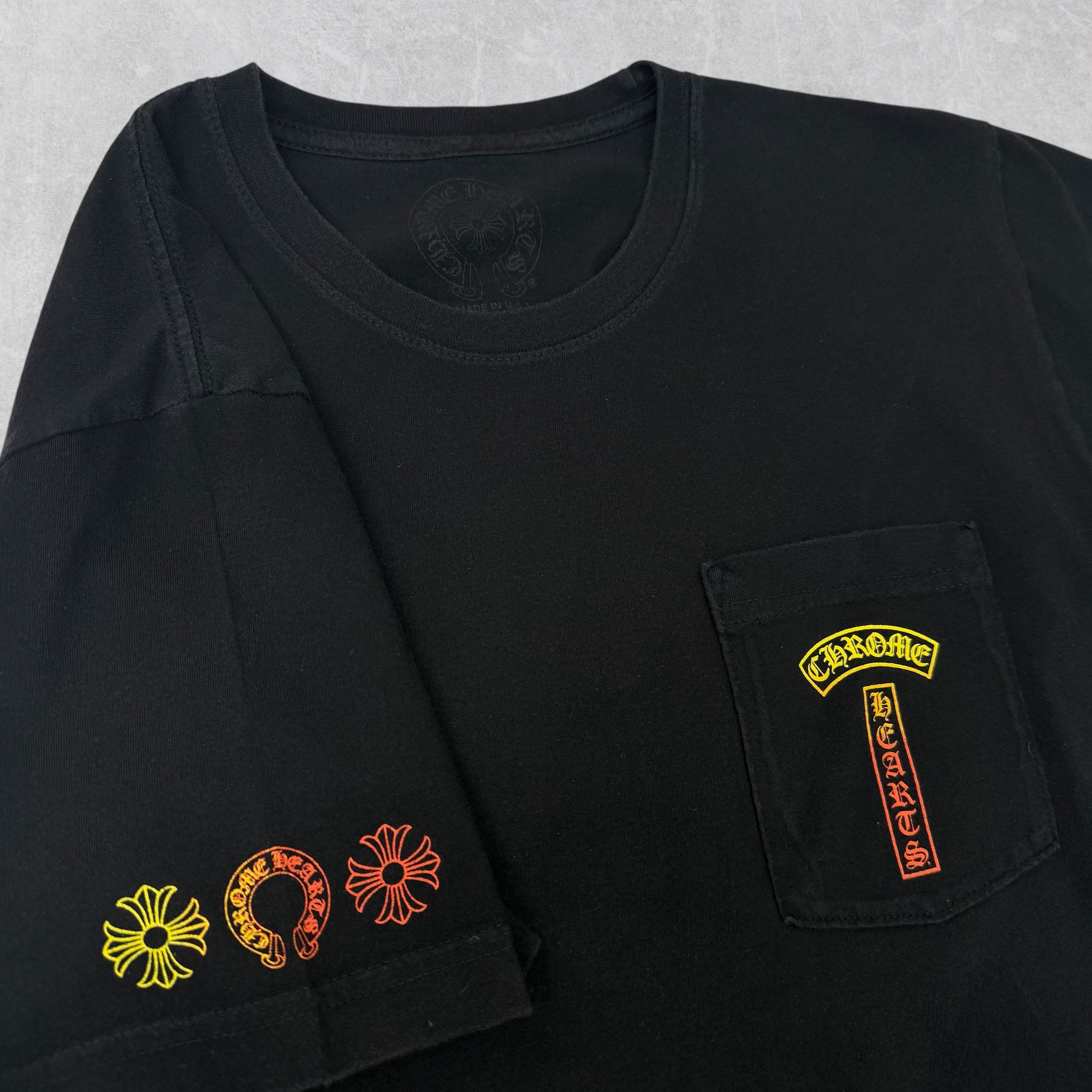 Chrome Hearts Gradient Logo Tee Black L