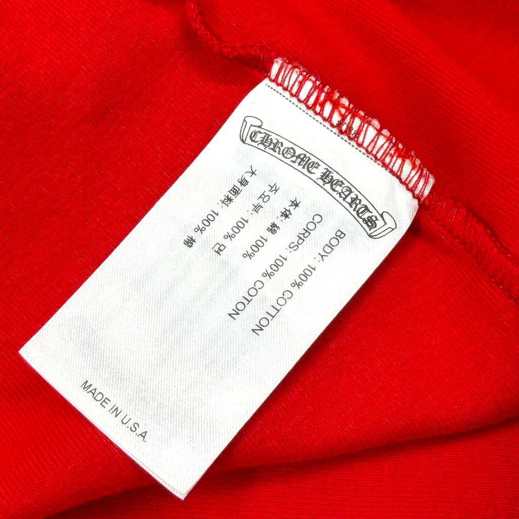 Chrome Hearts Raglan Neck Logo Tee Red XXL