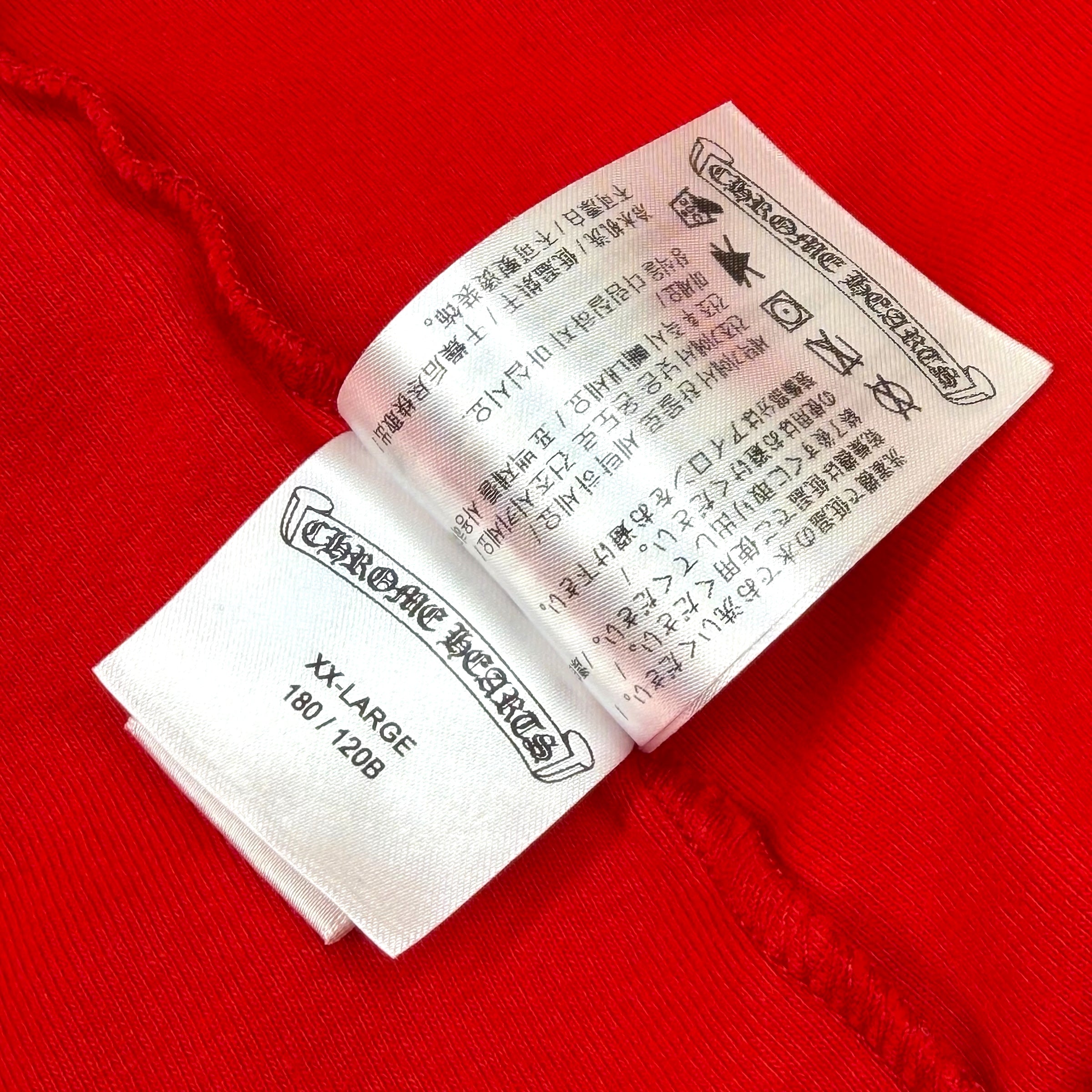Chrome Hearts Raglan Neck Logo Tee Red XXL