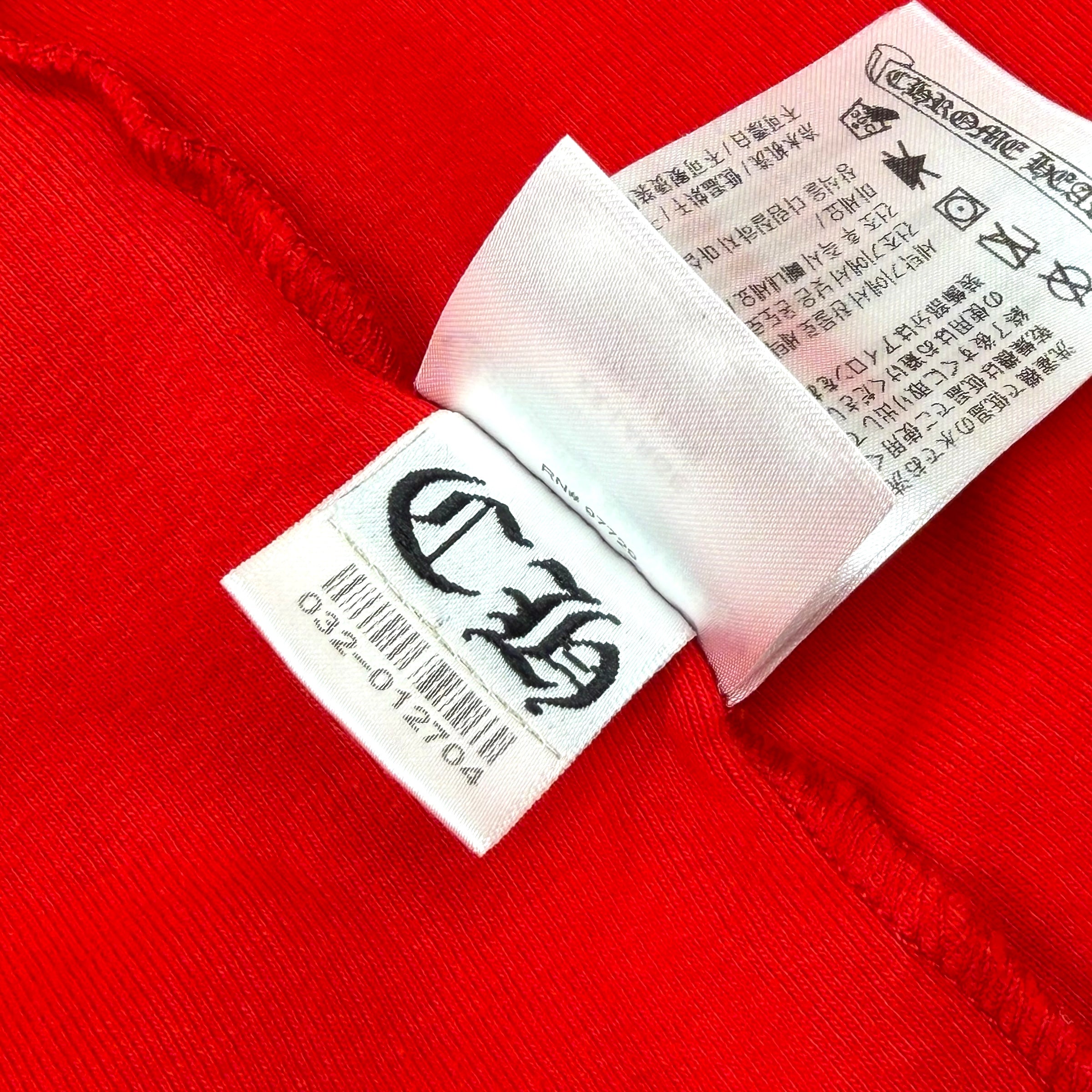 Chrome Hearts Raglan Neck Logo Tee Red XXL