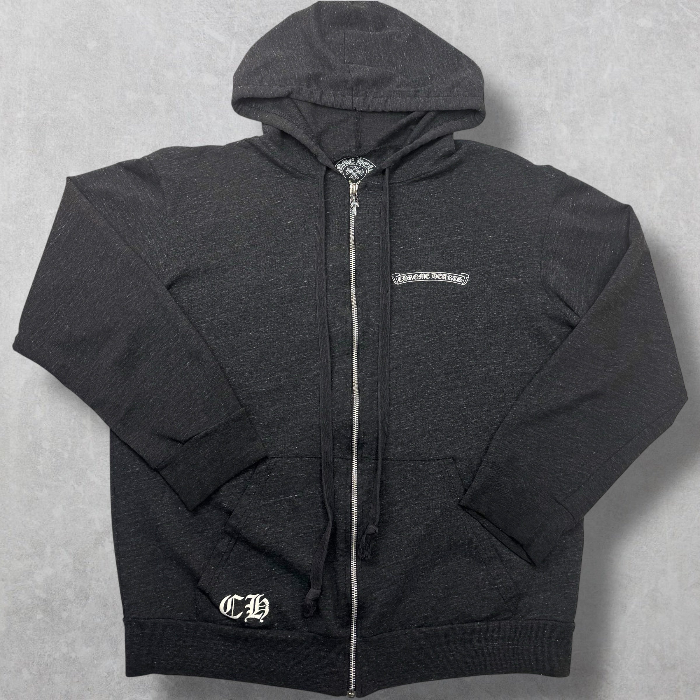 Chrome Hearts Plus Zip Up Dark Heather Grey XXL