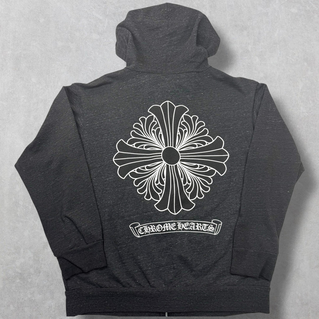 Chrome Hearts Plus Zip Up Dark Heather Grey XXL