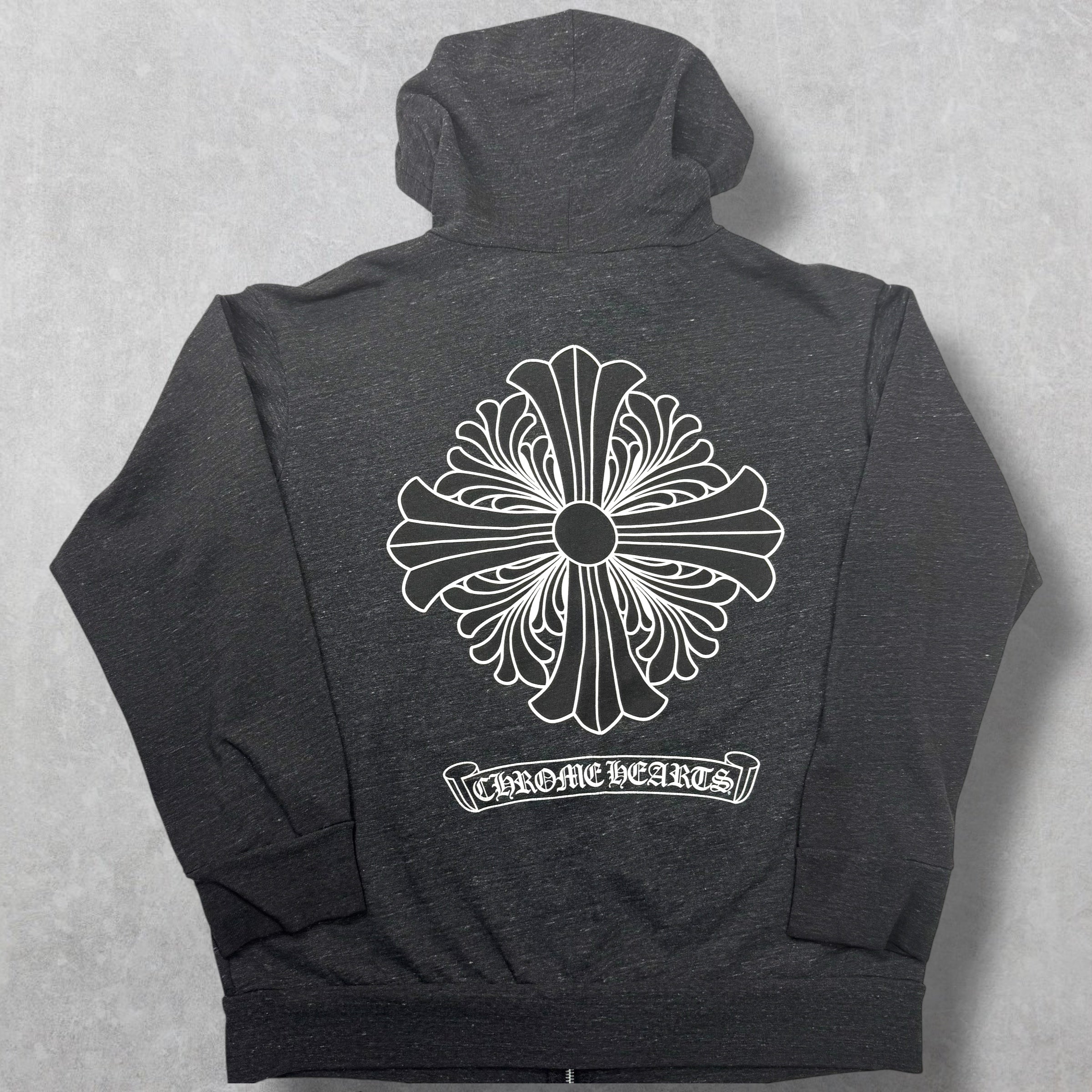 Chrome Hearts Plus Zip Up Dark Heather Grey XXL