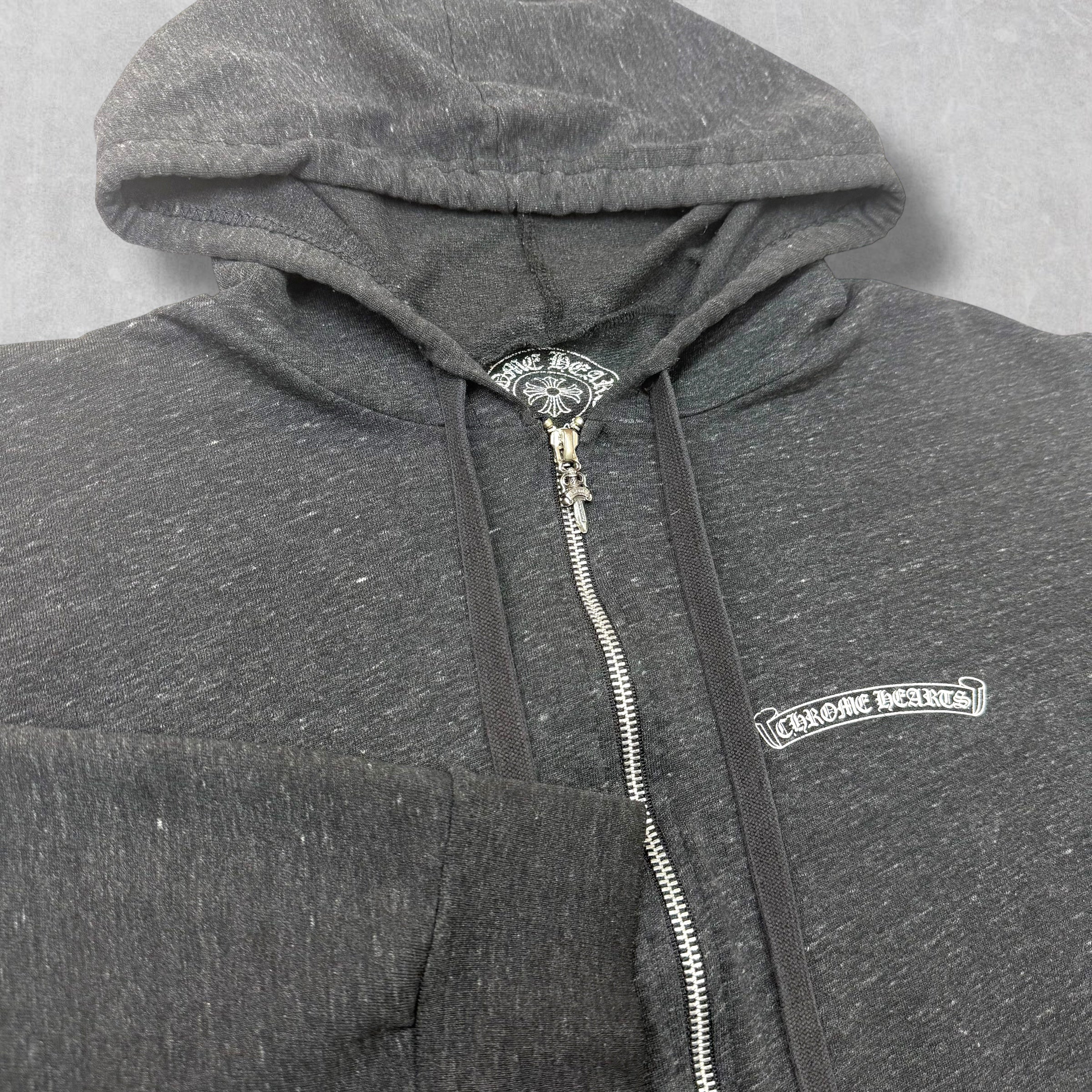 Chrome Hearts Plus Zip Up Dark Heather Grey XXL