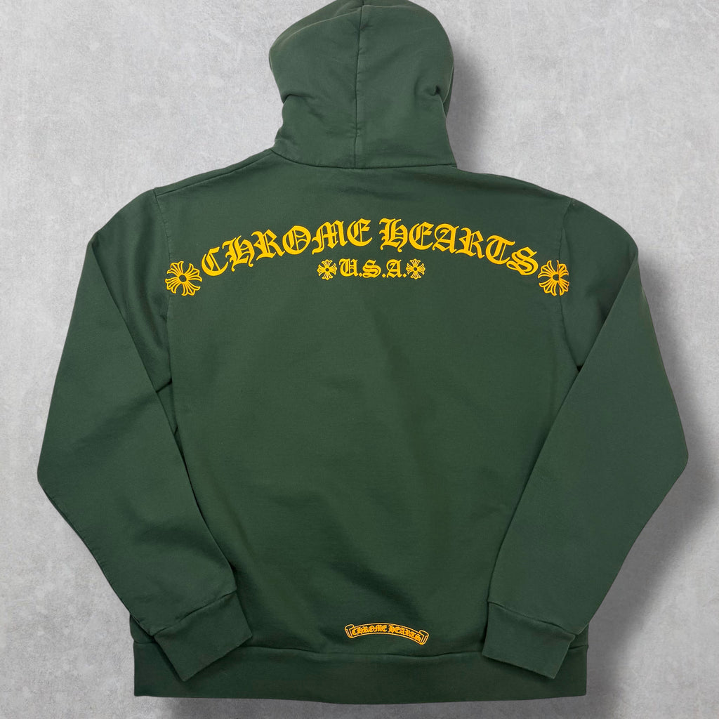 Chrome Hearts T-Bar Logo Hoodie Green S
