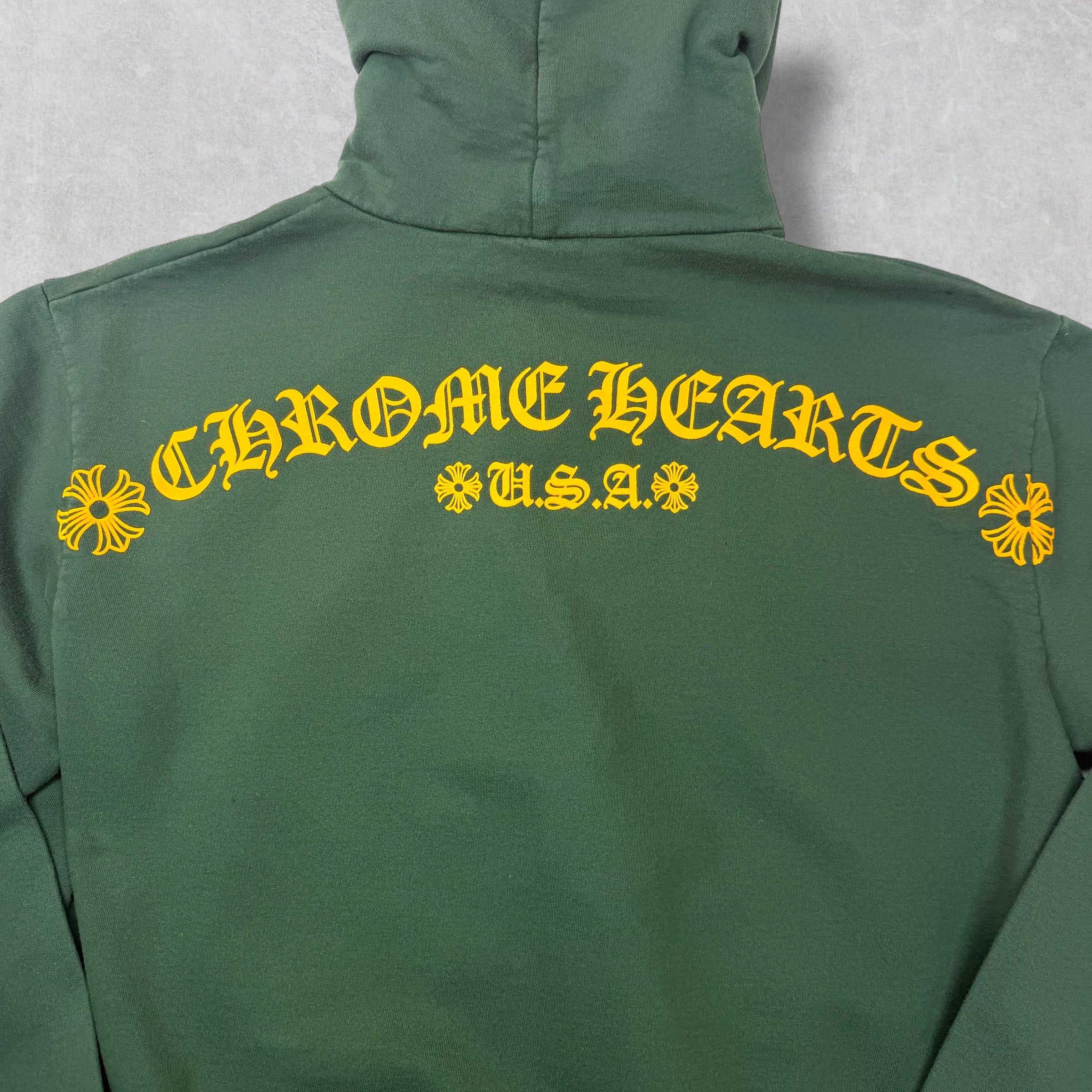 Chrome Hearts T-Bar Logo Hoodie Green S