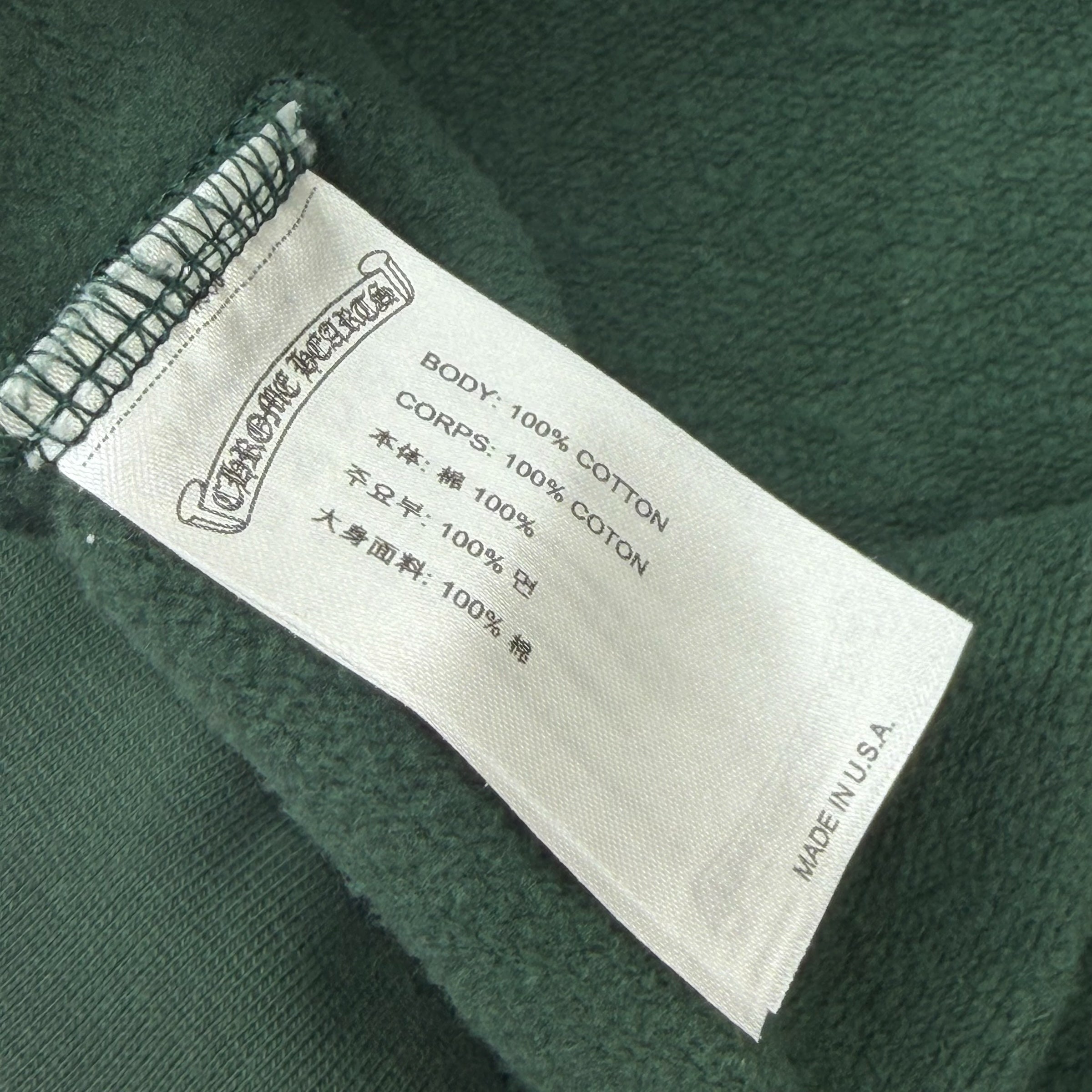 Chrome Hearts T-Bar Logo Hoodie Green S