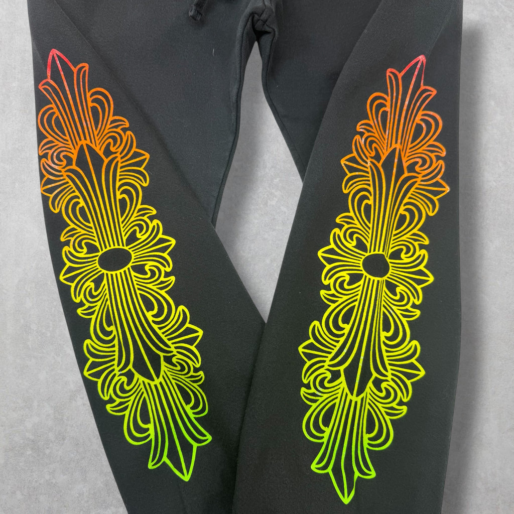 Chrome Hearts Gradient Floral Circle Sweatpants M