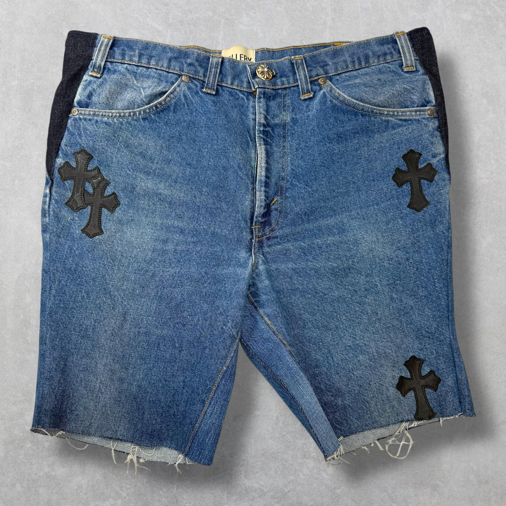 Chrome Hearts Gallery Dept. Cross Patch Jorts 36
