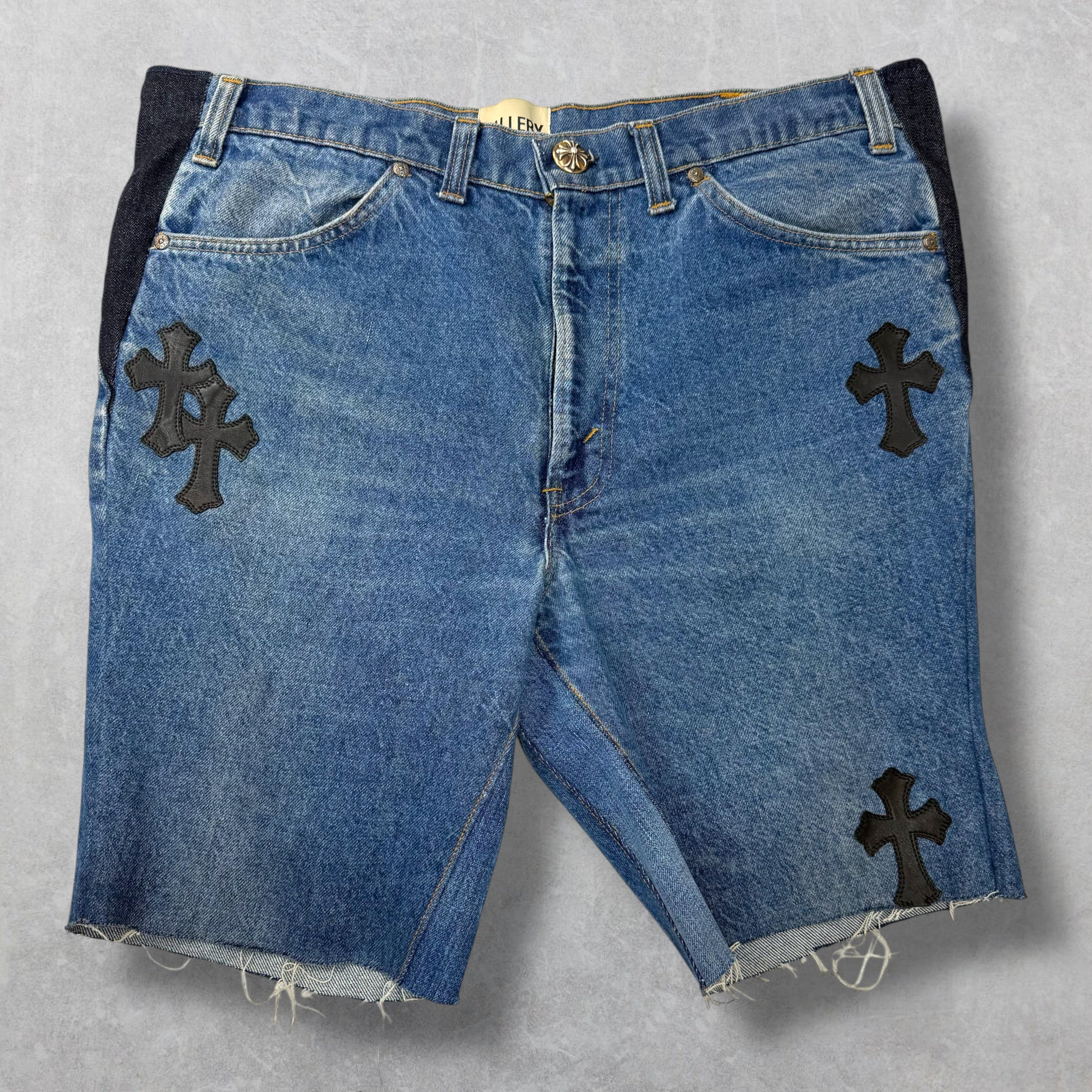 Chrome Hearts Gallery Dept. Cross Patch Jorts 36