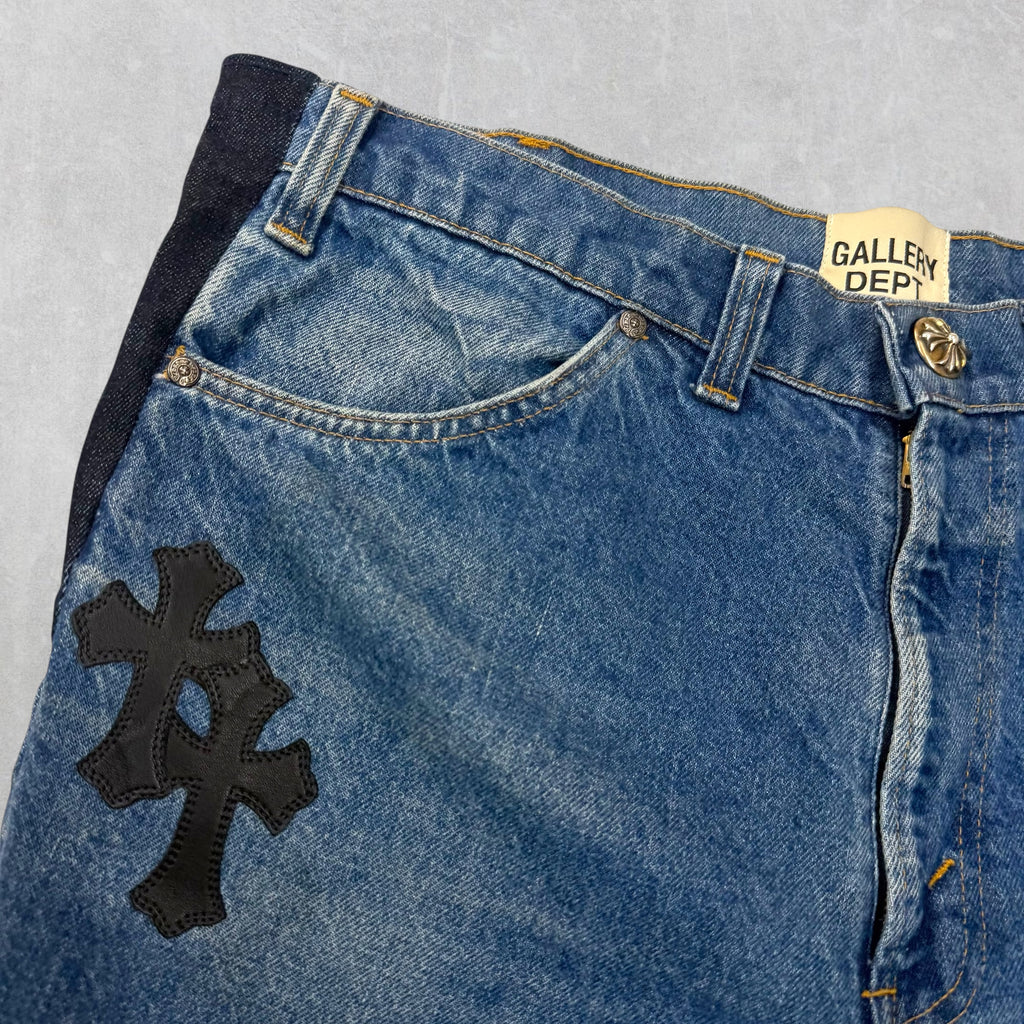 Chrome Hearts Gallery Dept. Cross Patch Jorts 36