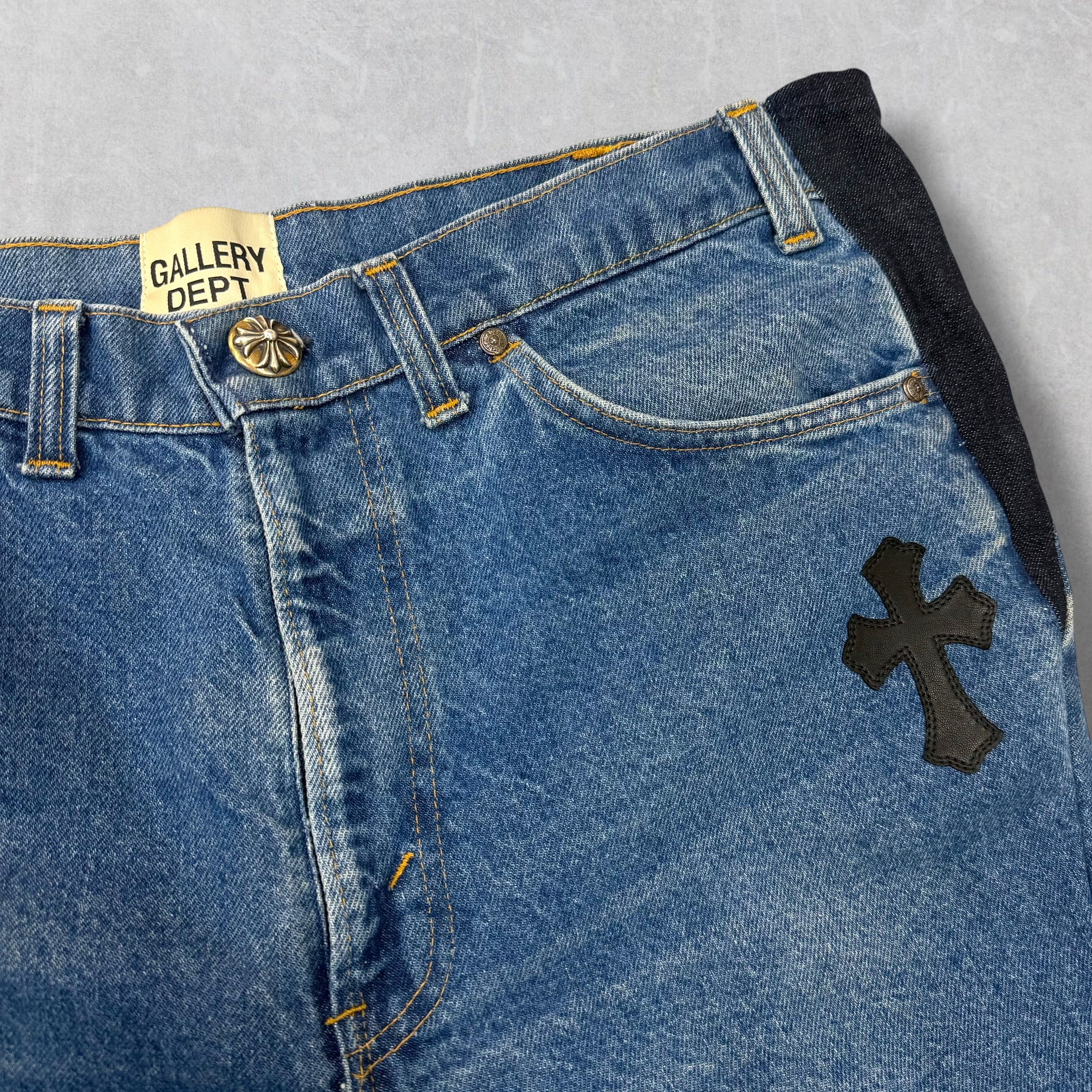 Chrome Hearts Gallery Dept. Cross Patch Jorts 36