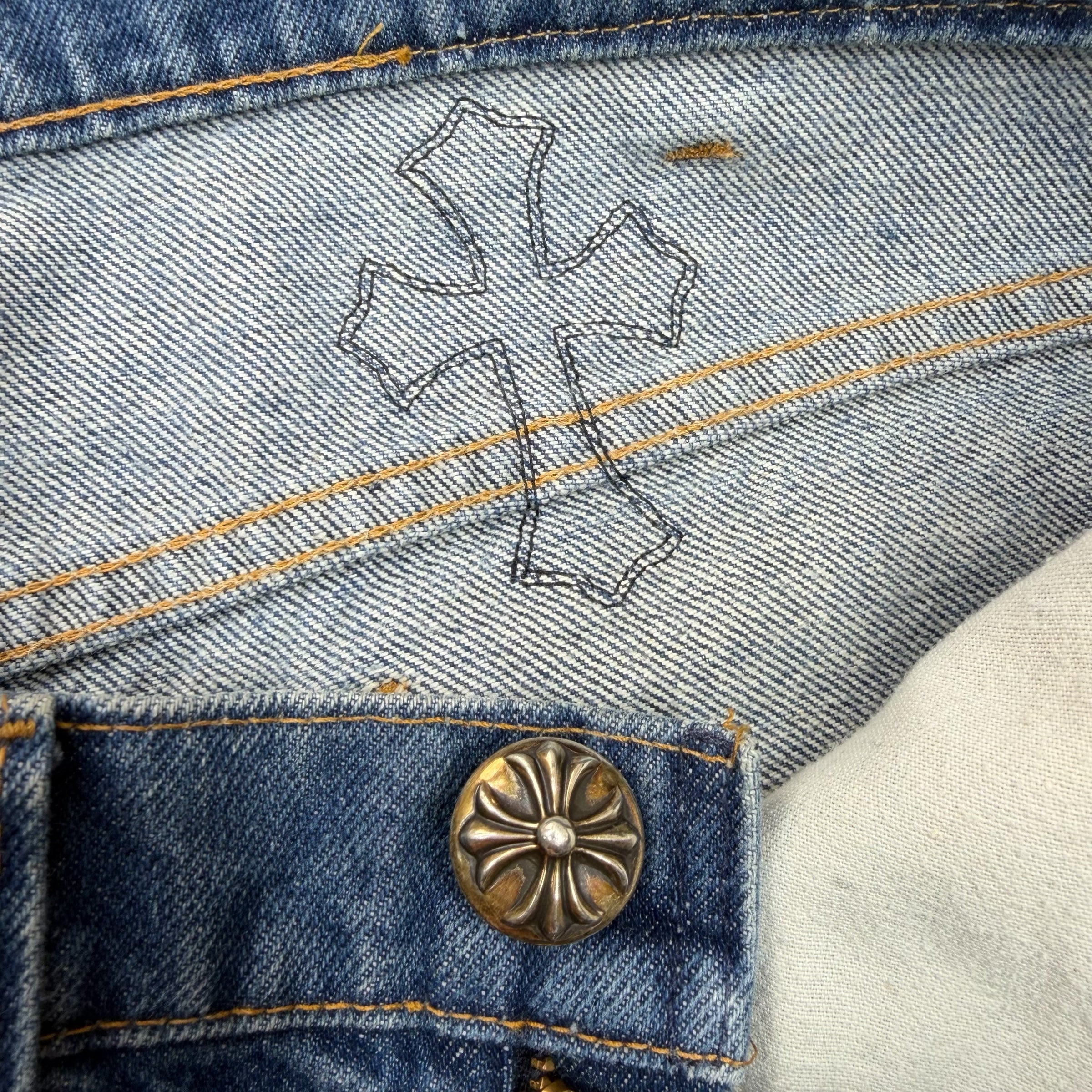 Chrome Hearts Gallery Dept. Cross Patch Jorts 36