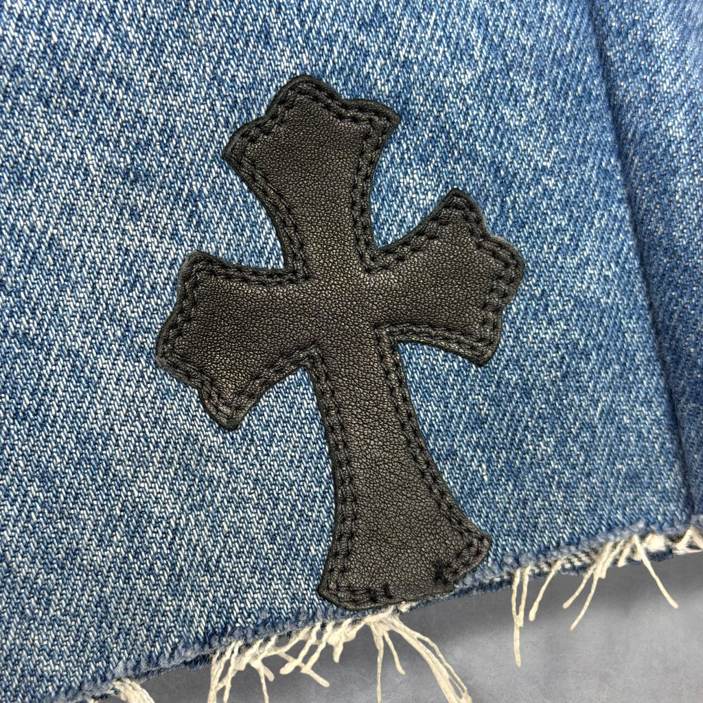 Chrome Hearts Gallery Dept. Cross Patch Jorts 36