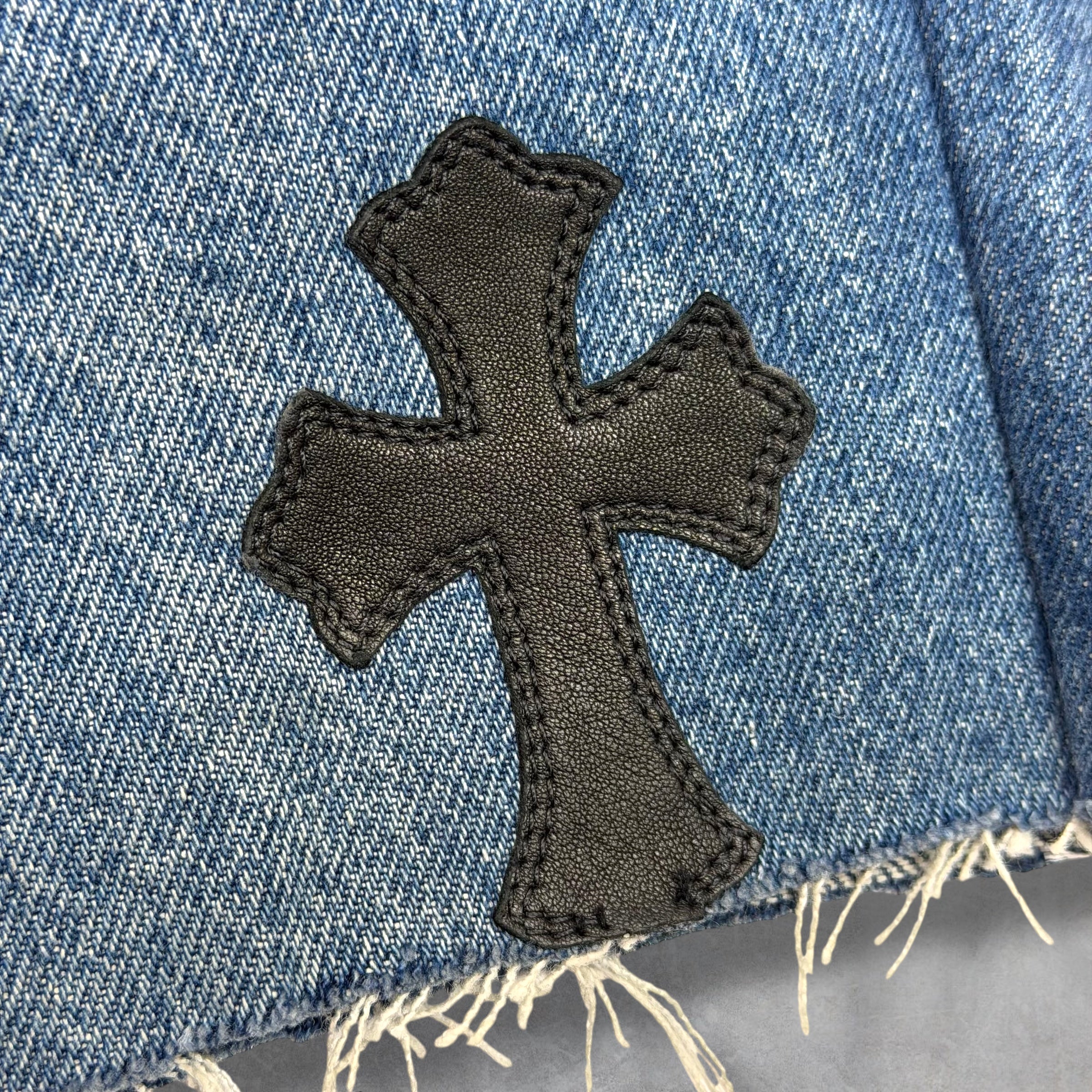 Chrome Hearts Gallery Dept. Cross Patch Jorts 36