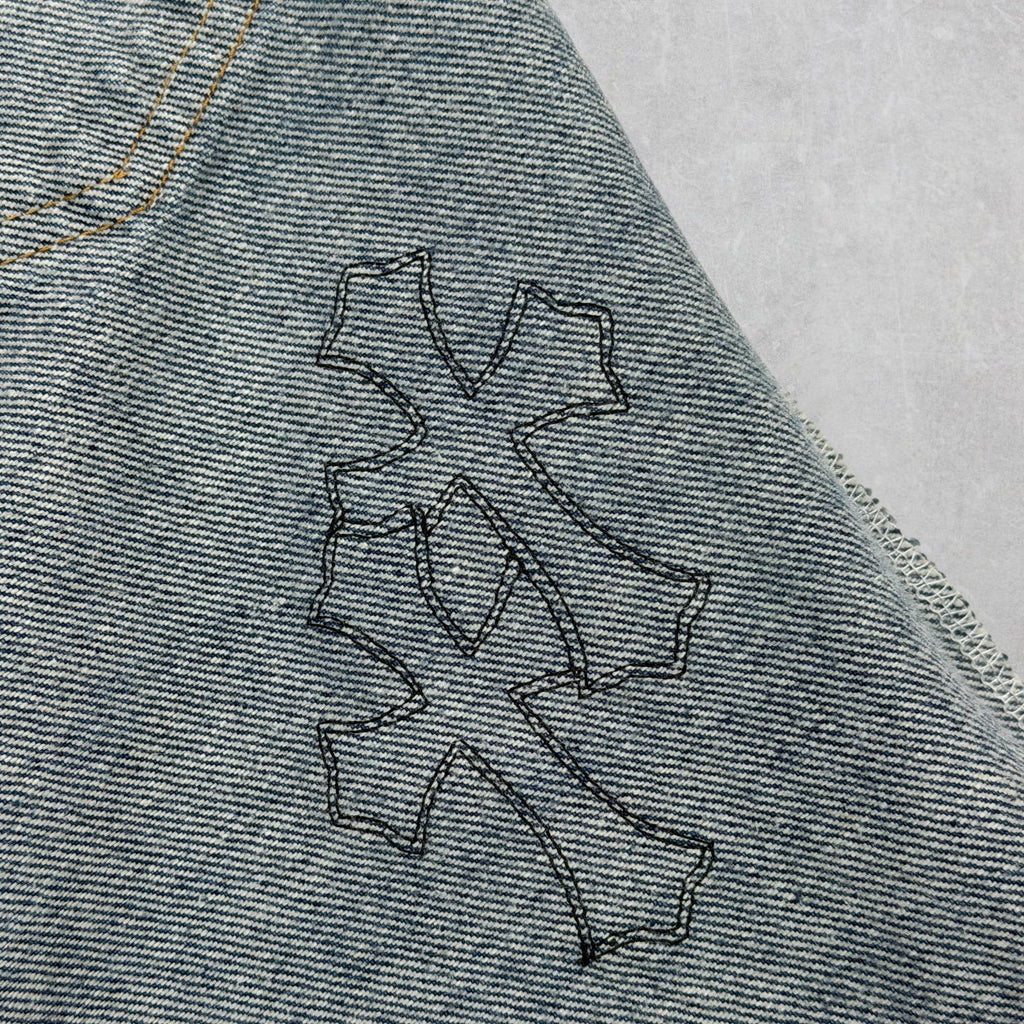 Chrome Hearts Gallery Dept. Cross Patch Jorts 36