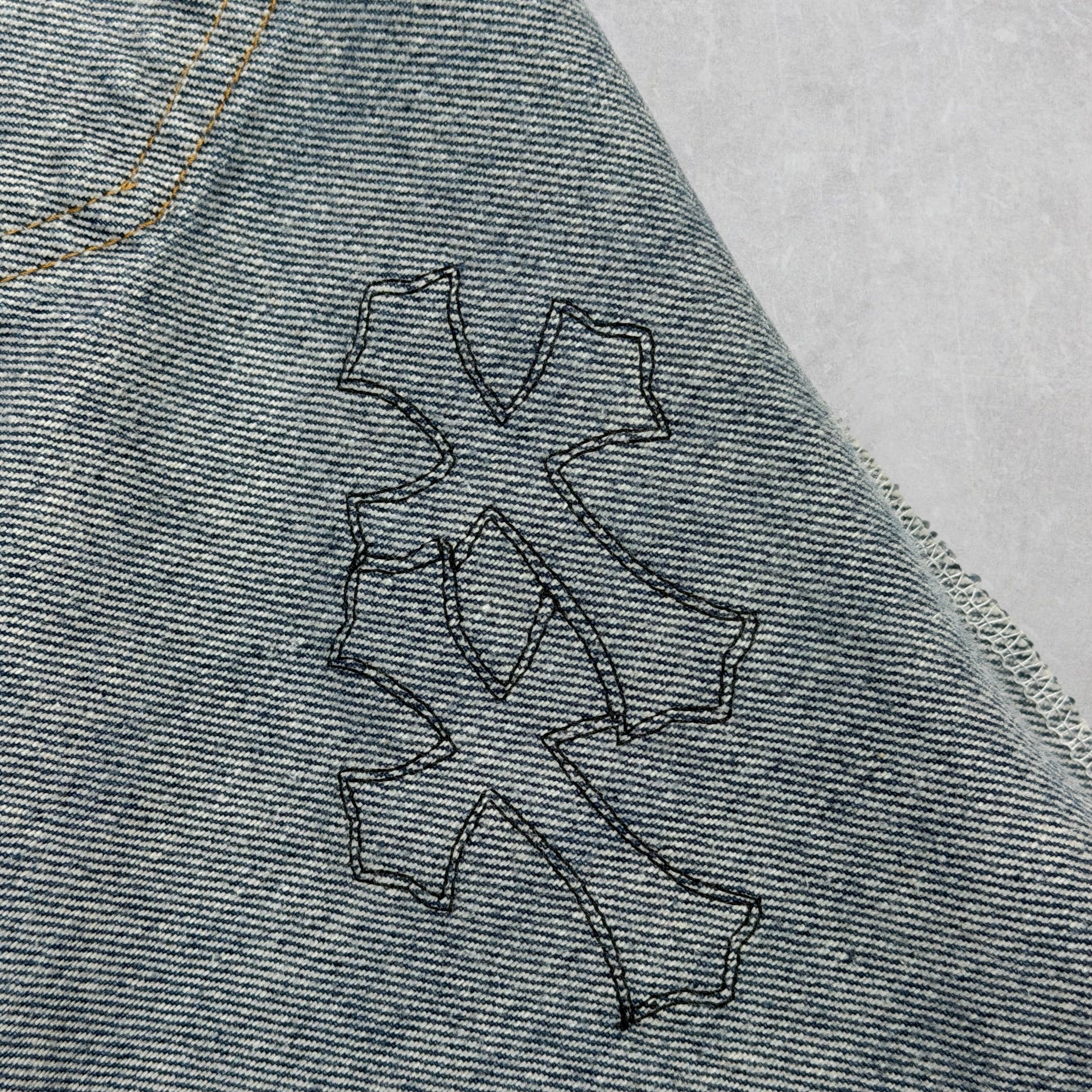 Chrome Hearts Gallery Dept. Cross Patch Jorts 36