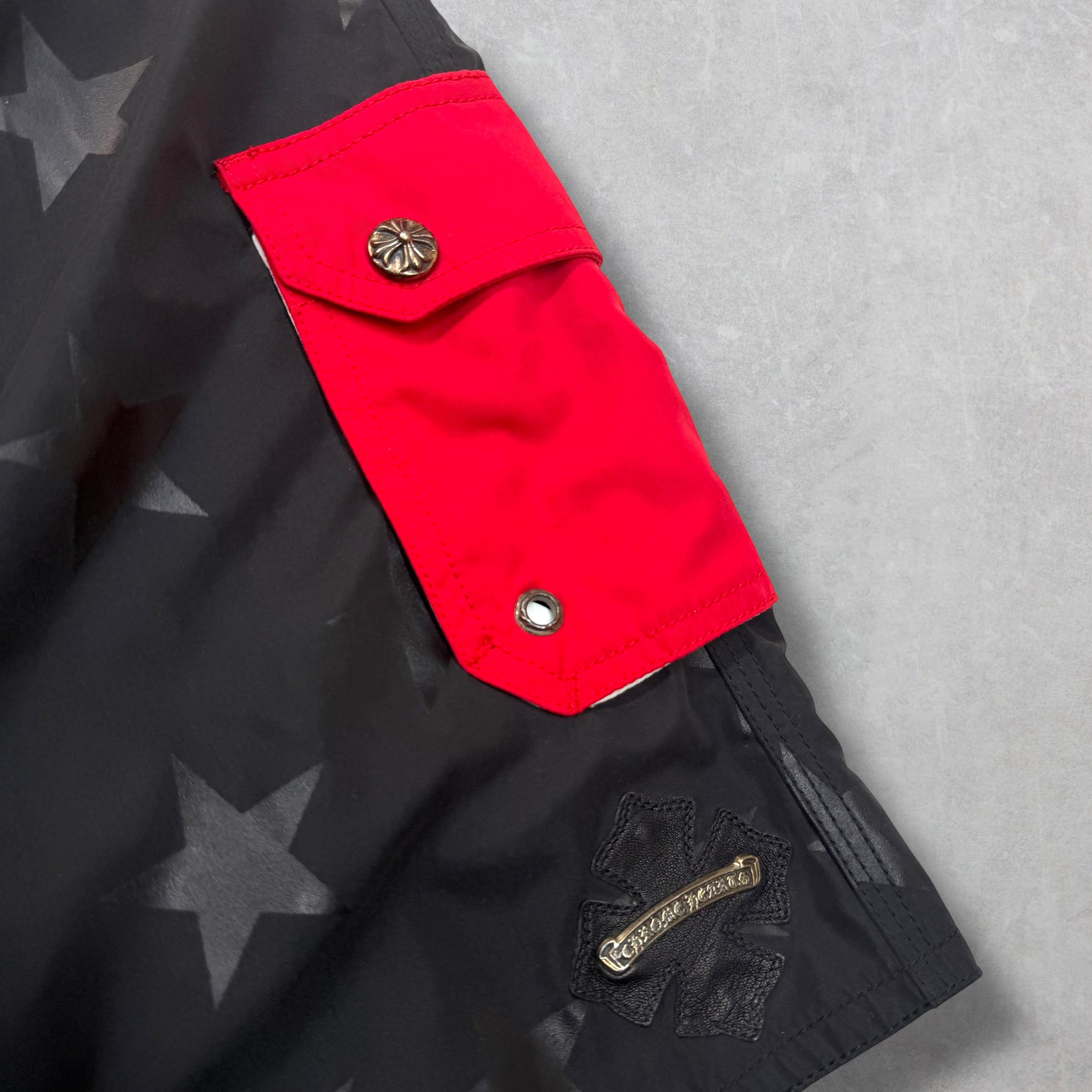 Chrome Hearts Leather Plus Patch Swim Shorts 31