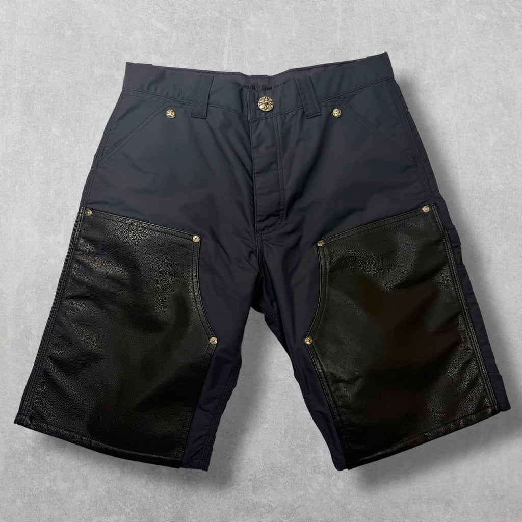 Chrome Hearts Double Knee Leather Carpenter Shorts 32