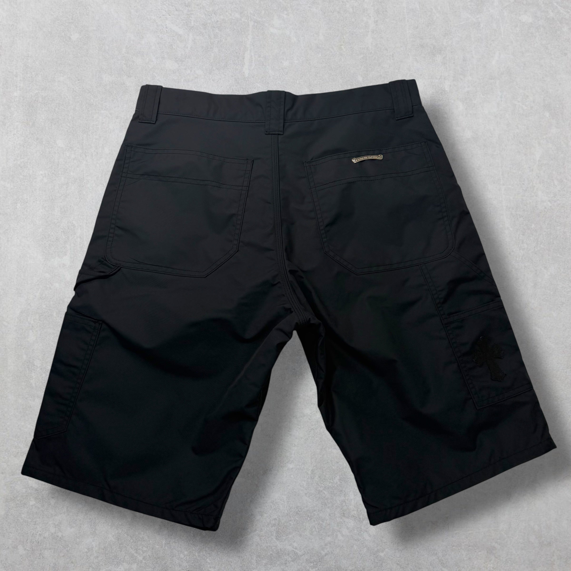 Chrome Hearts Double Knee Leather Carpenter Shorts 32