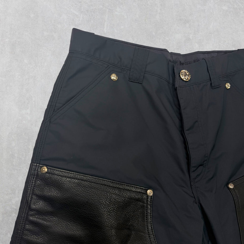 Chrome Hearts Double Knee Leather Carpenter Shorts 32