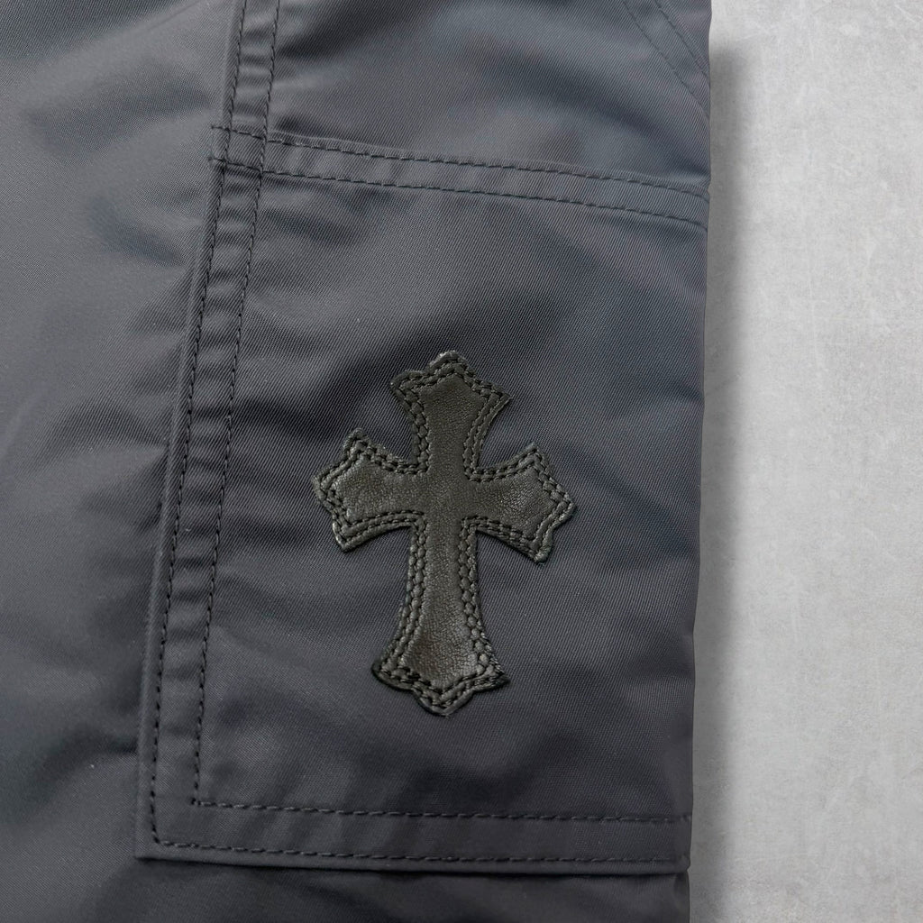 Chrome Hearts Double Knee Leather Carpenter Shorts 36