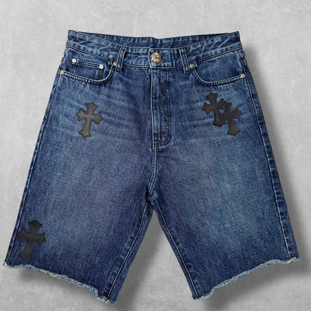 Chrome Hearts Turbo Diesel Cross Patch Shorts 28