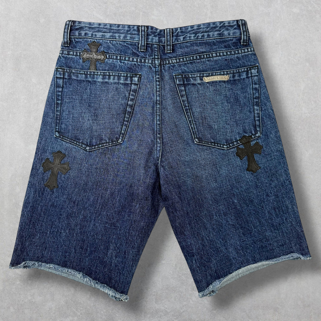 Chrome Hearts Turbo Diesel Cross Patch Shorts 28