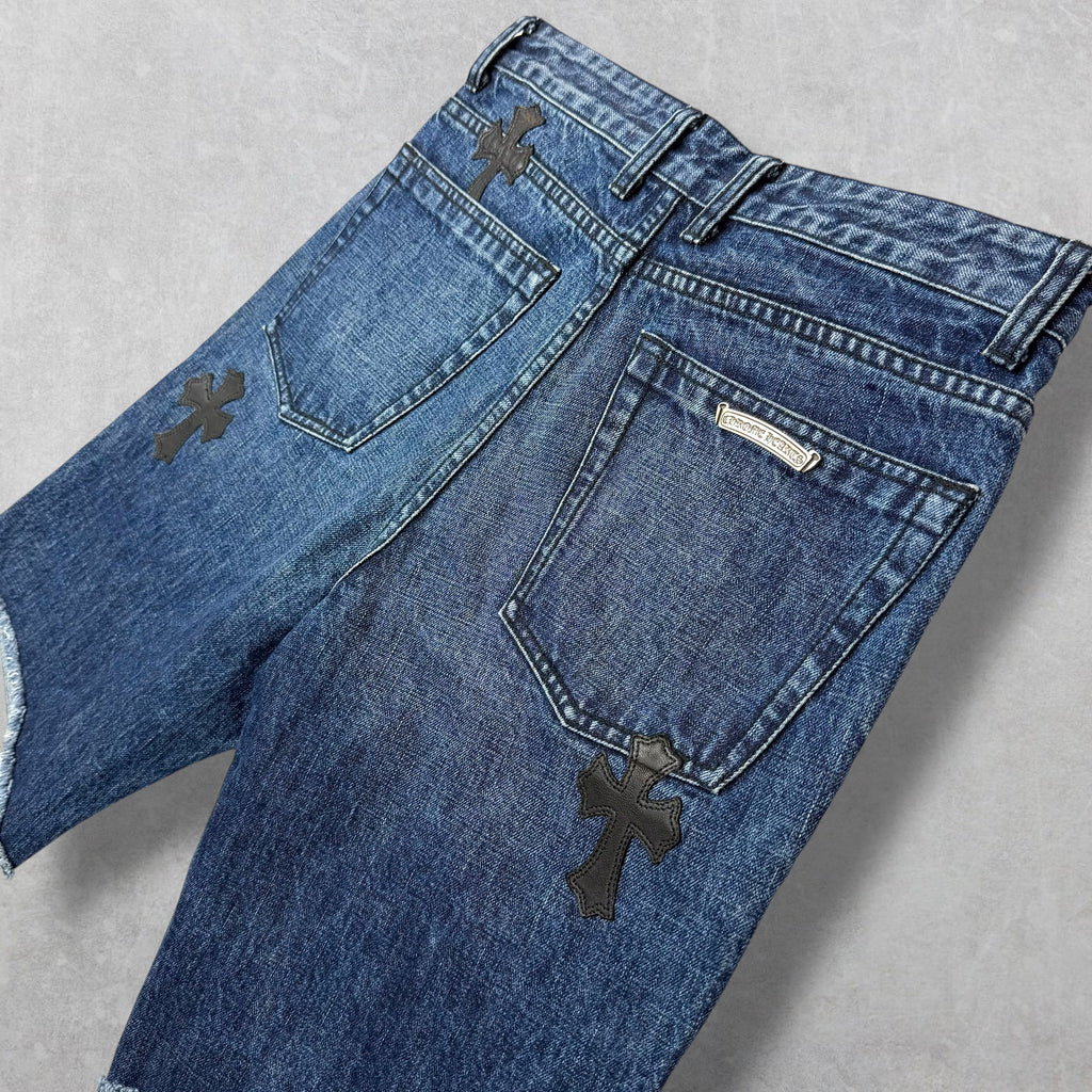 Chrome Hearts Turbo Diesel Cross Patch Shorts 28